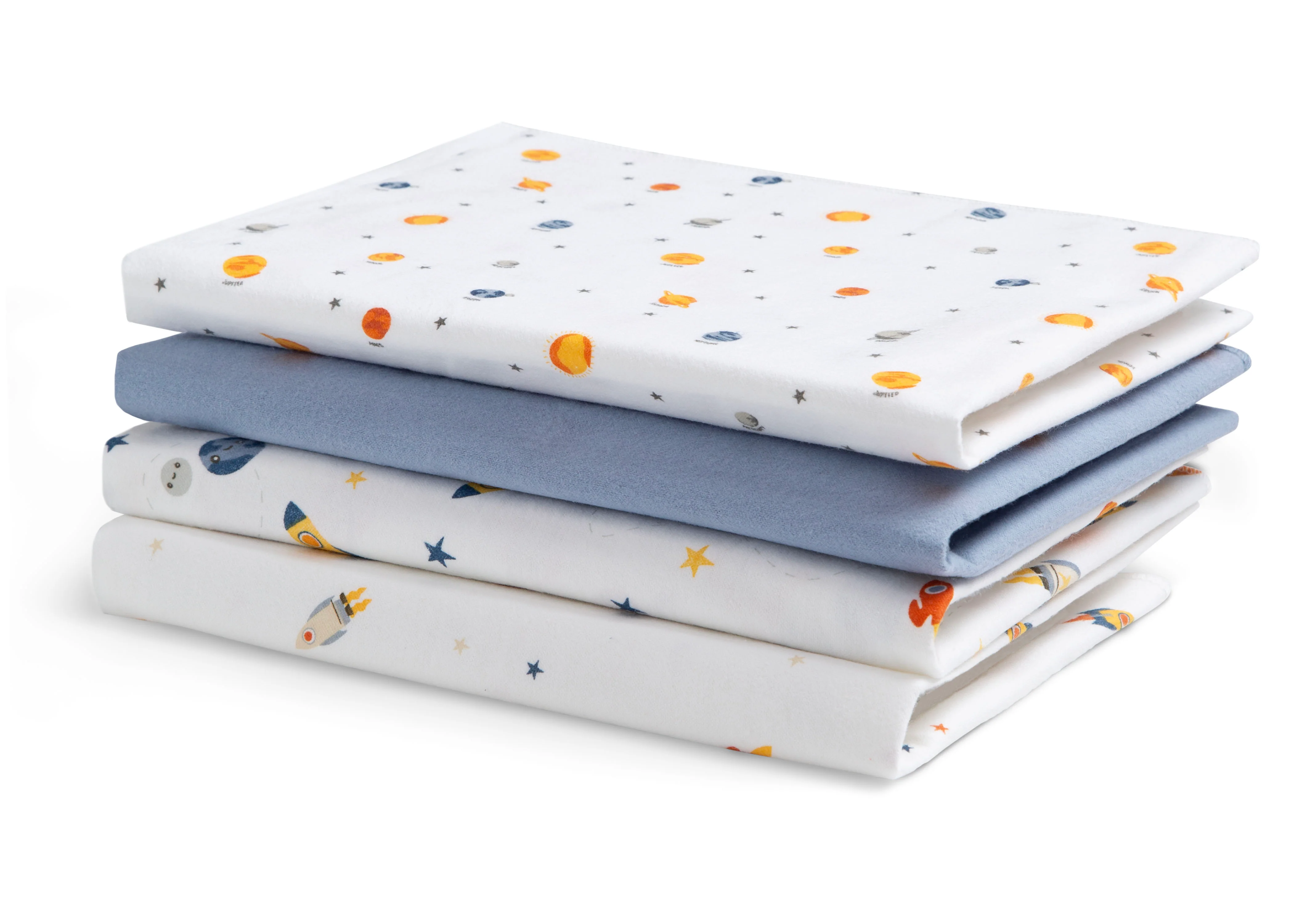 100% Cotton Flannel Baby Receiving Blankets - 4 Pack - Image 10