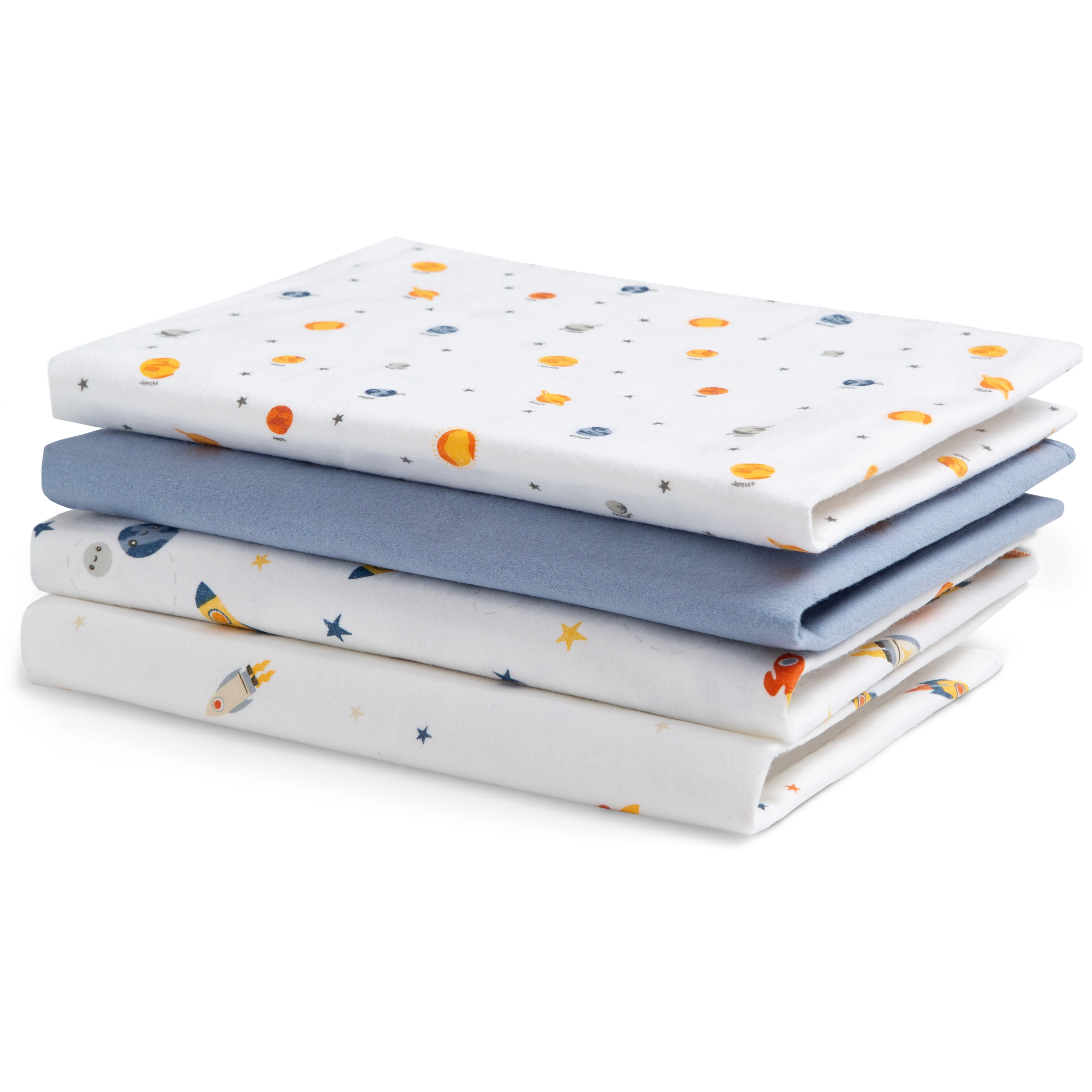 100% Cotton Flannel Baby Receiving Blankets - 4 Pack - Image 12