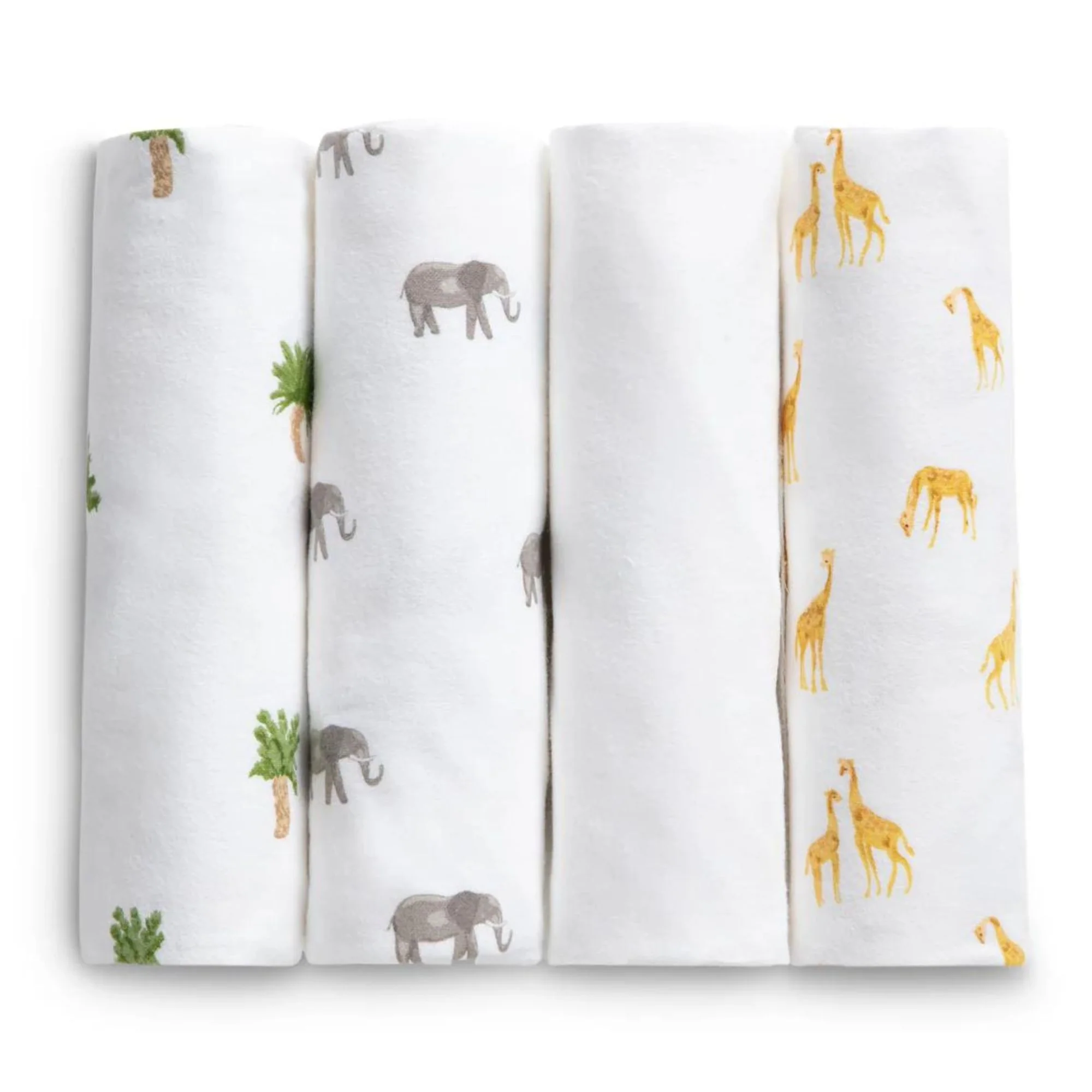 100% Cotton Flannel Baby Receiving Blankets - 4 Pack - Image 19