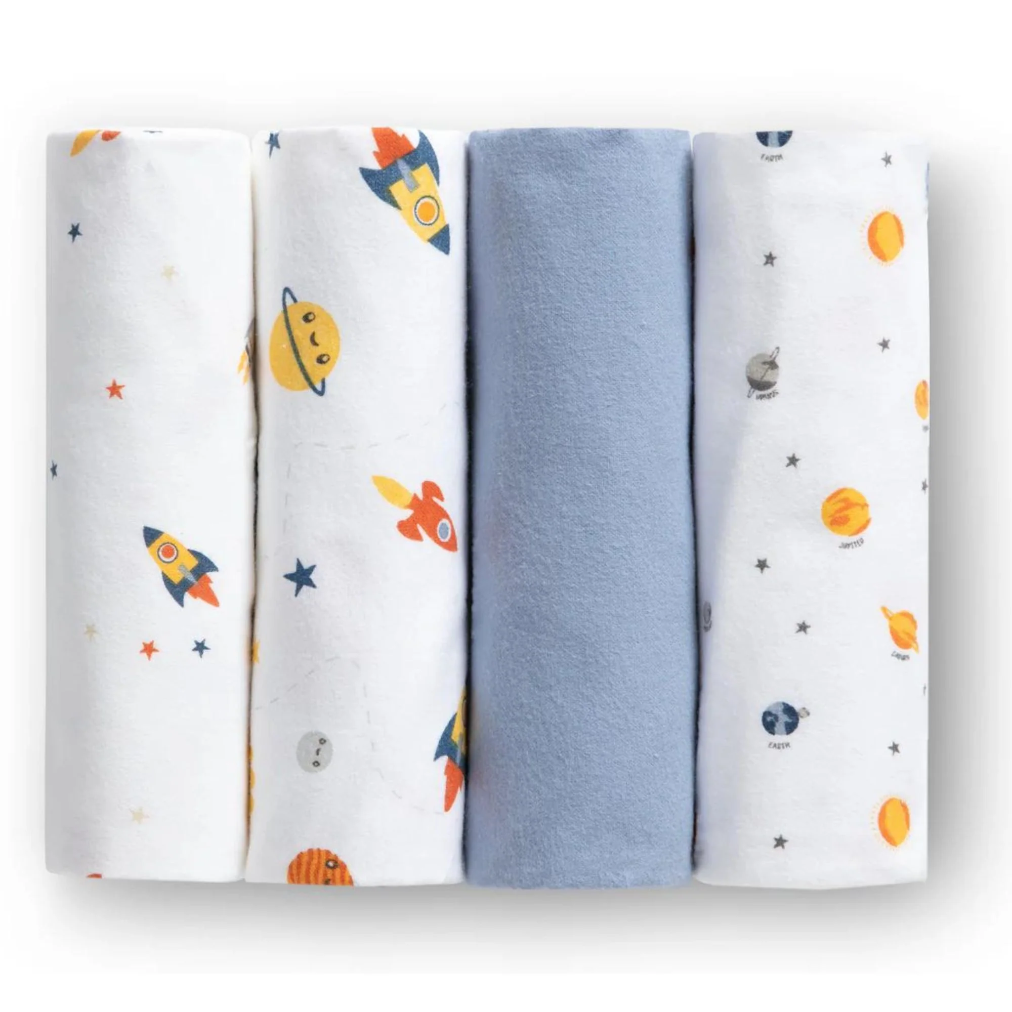 100% Cotton Flannel Baby Receiving Blankets - 4 Pack - Image 20