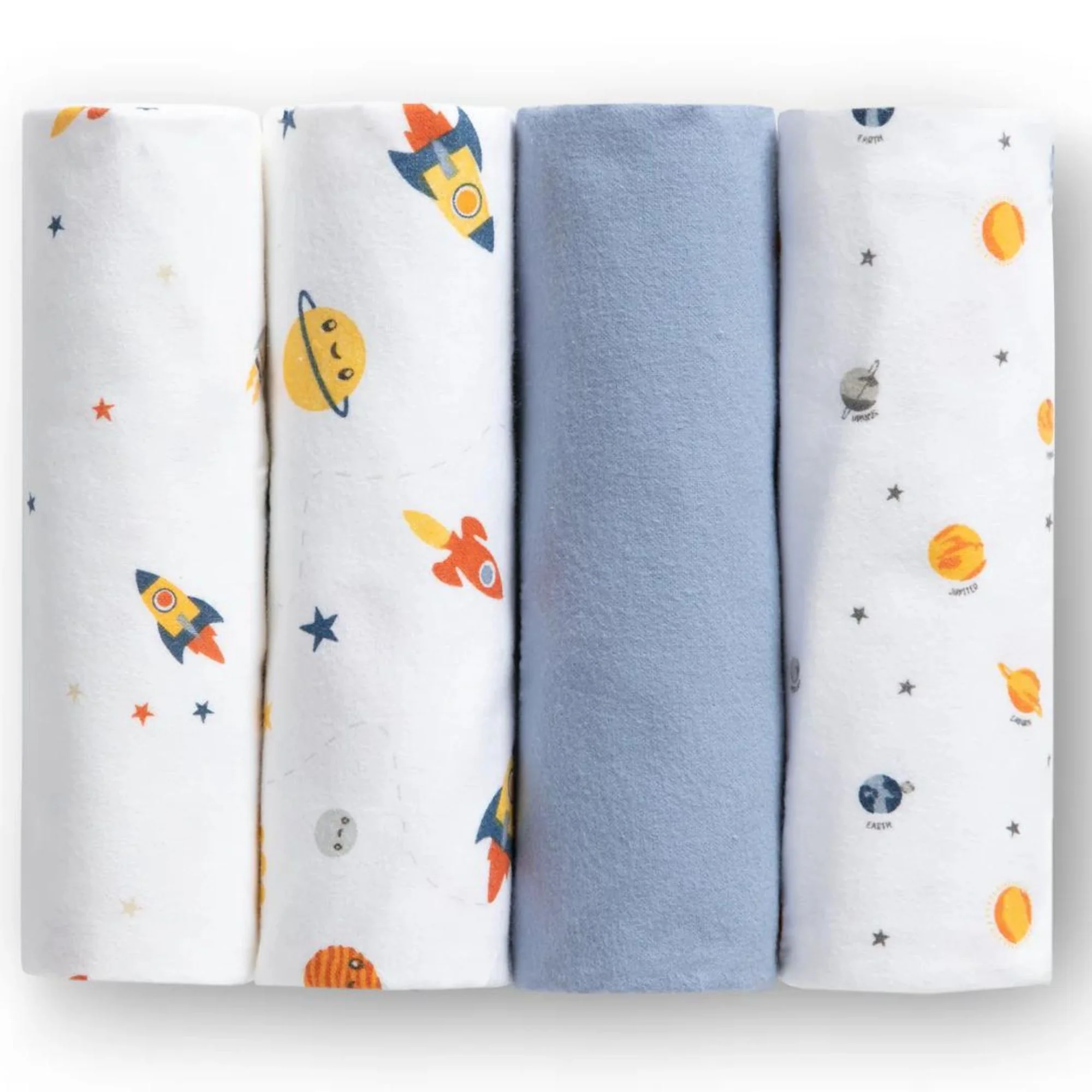 100% Cotton Flannel Baby Receiving Blankets - 4 Pack - Image 21