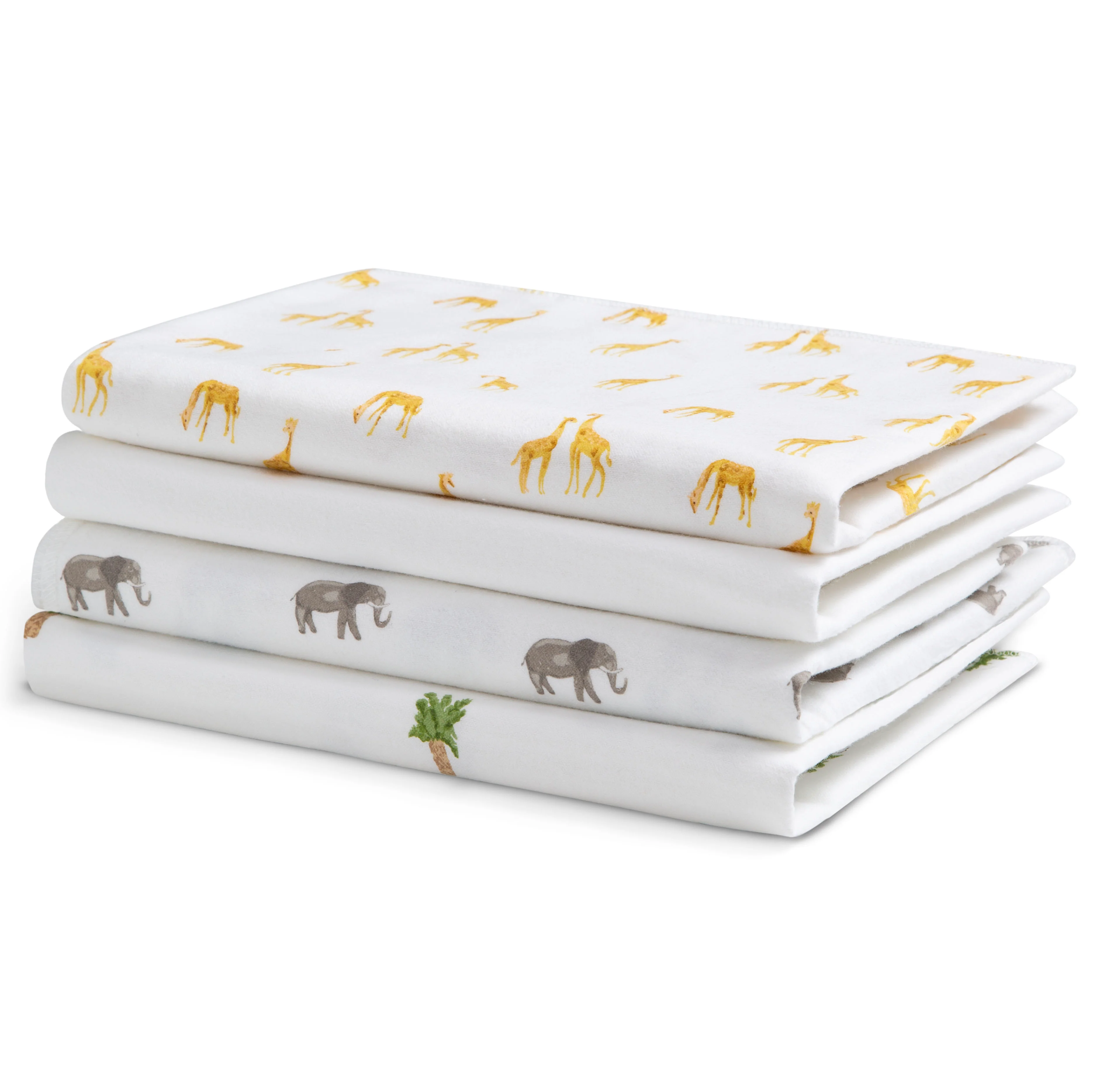 100% Cotton Flannel Baby Receiving Blankets - 4 Pack - Image 6