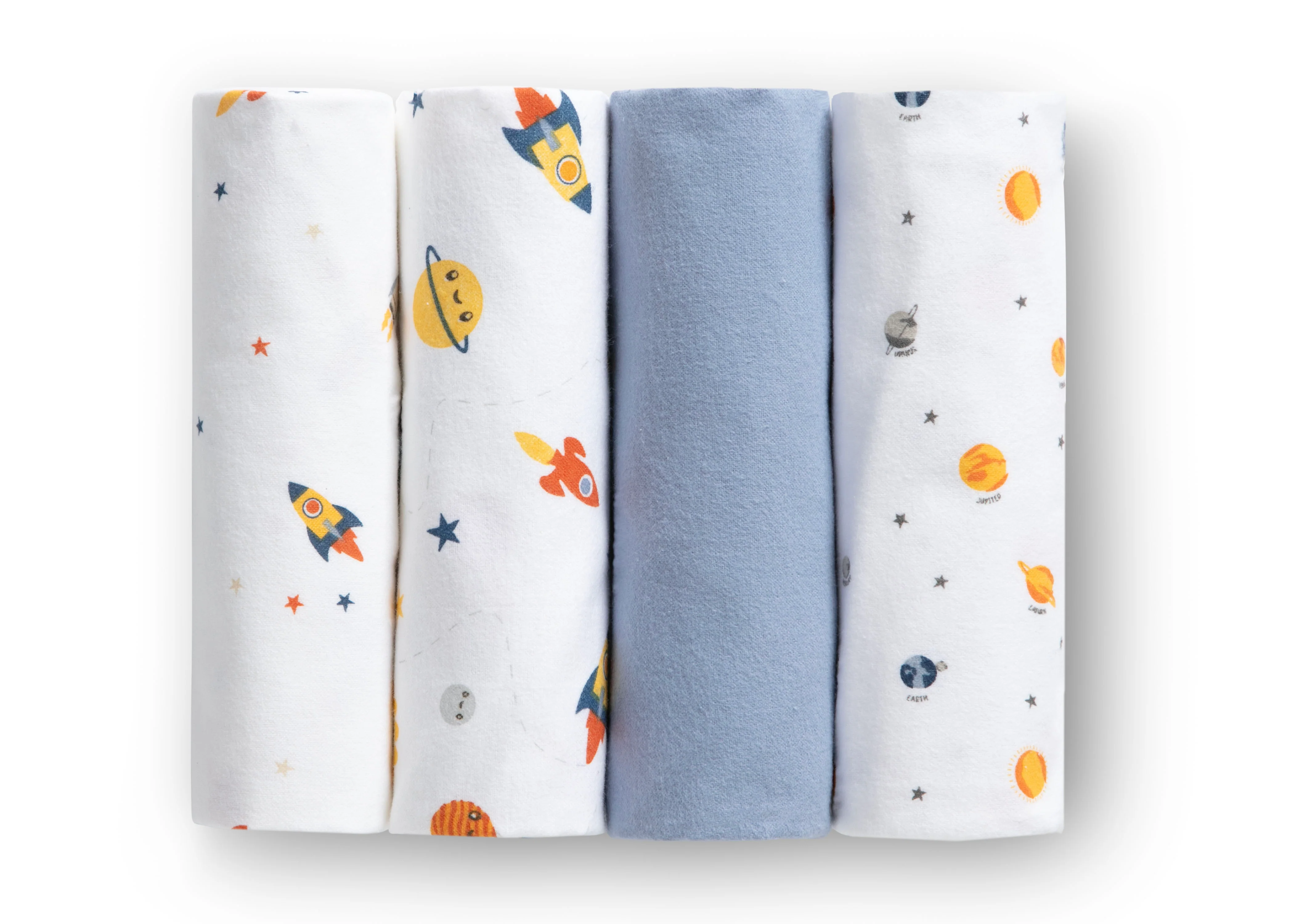 100% Cotton Flannel Baby Receiving Blankets - 4 Pack - Image 8