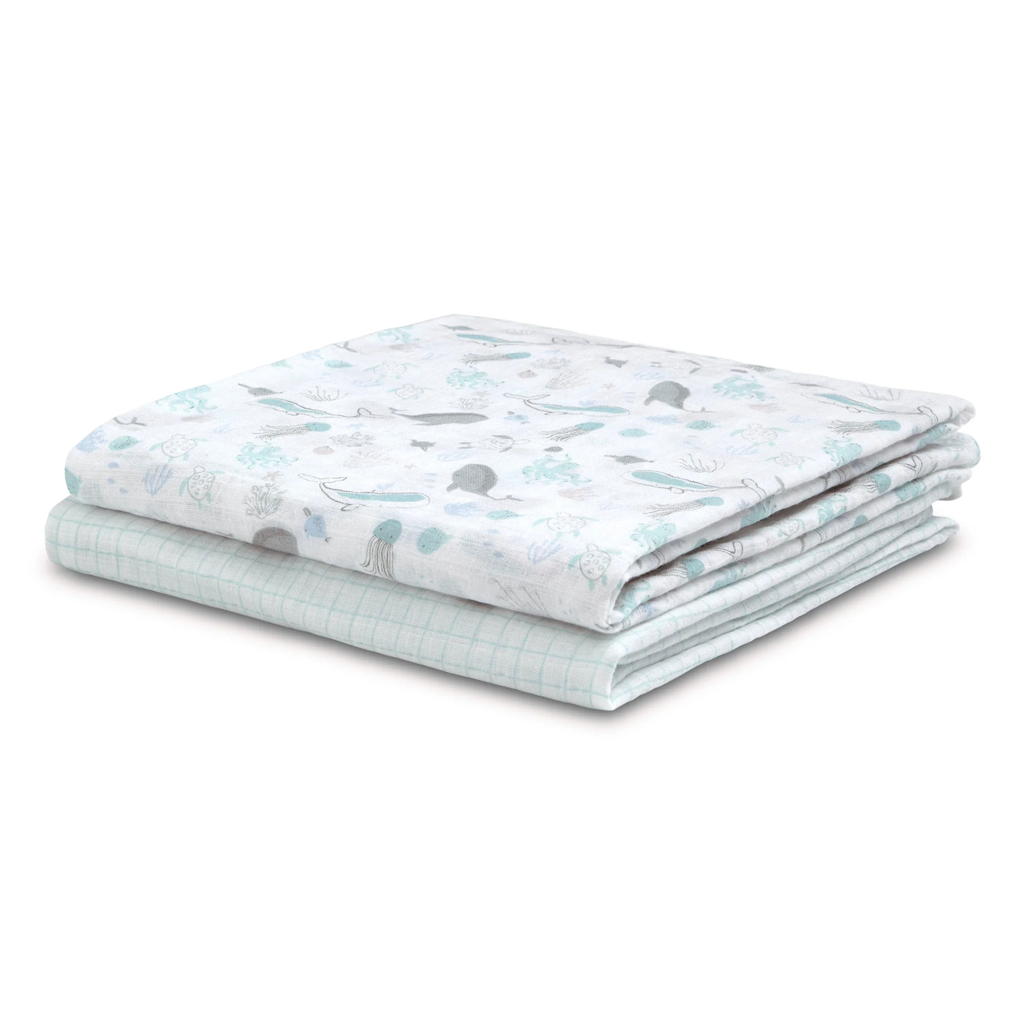 100% Cotton Muslin Baby Receiving Blankets - 2 Pack - Image 6