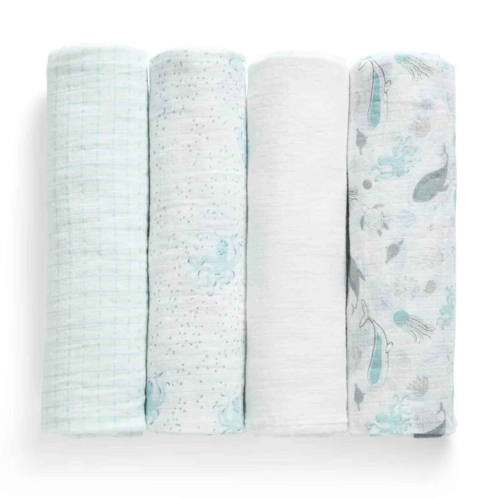 100% Cotton Muslin Baby Receiving Blankets - 4 Pack - Image 19