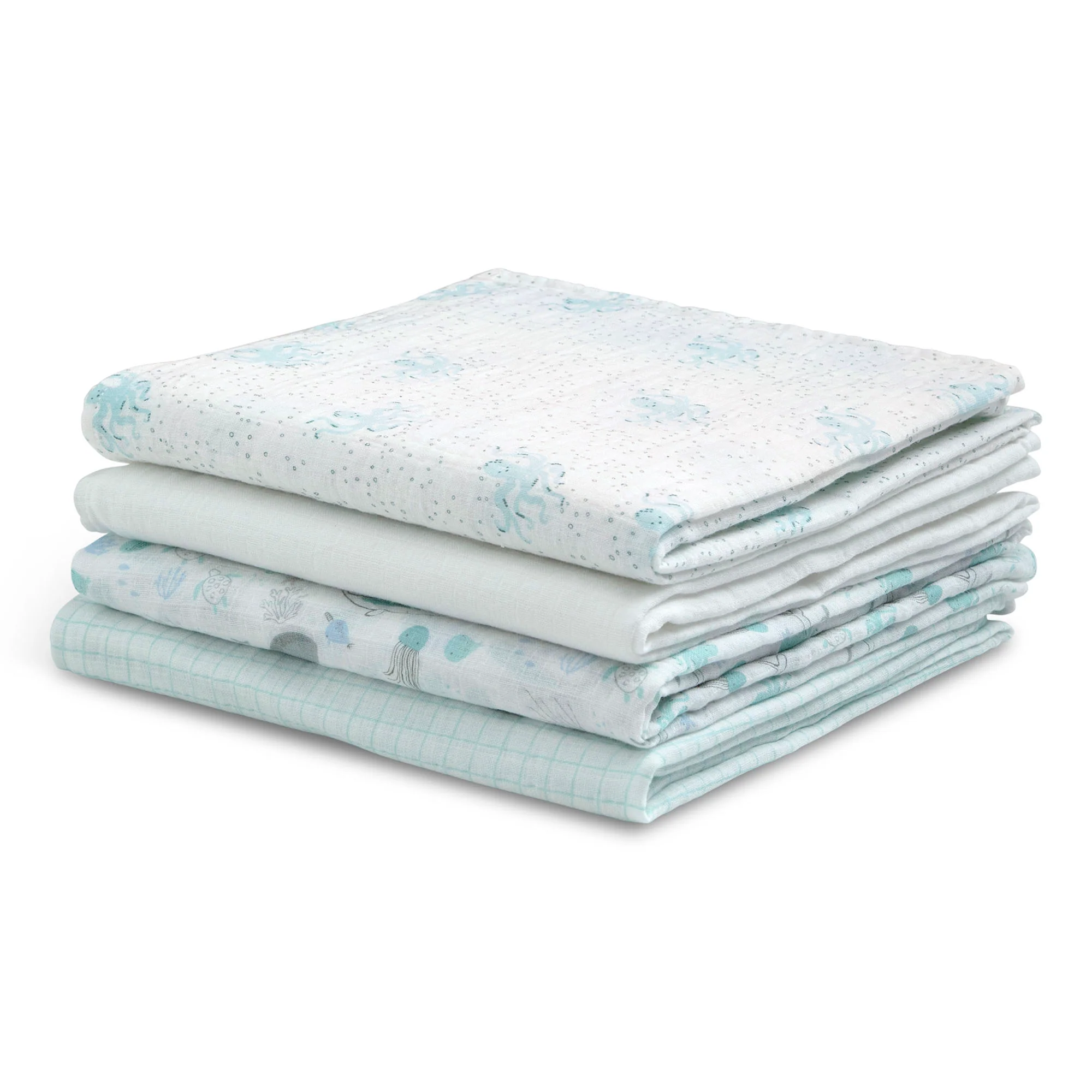 100% Cotton Muslin Baby Receiving Blankets - 4 Pack - Image 6