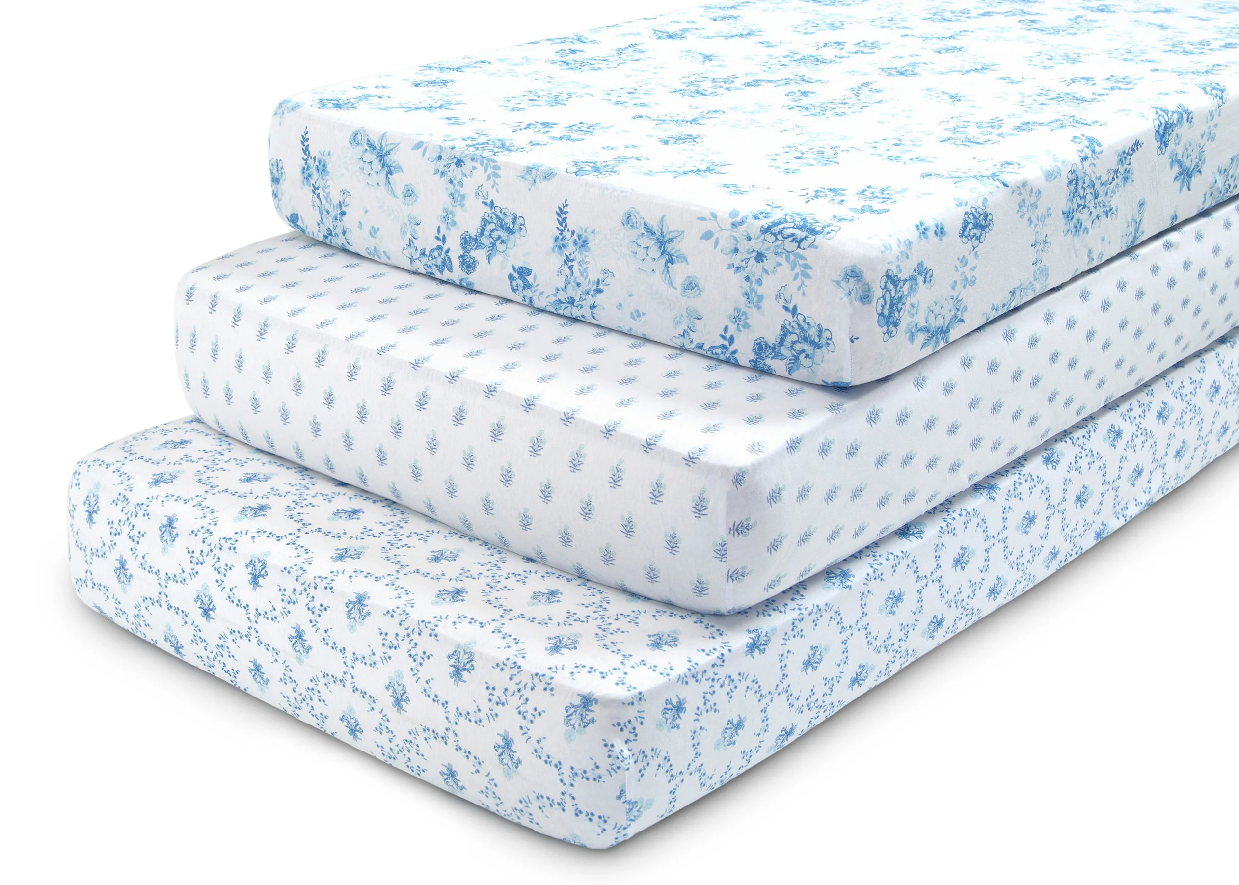 100% Organic Cotton Fitted Crib Sheets - 3 Pack - Image 3