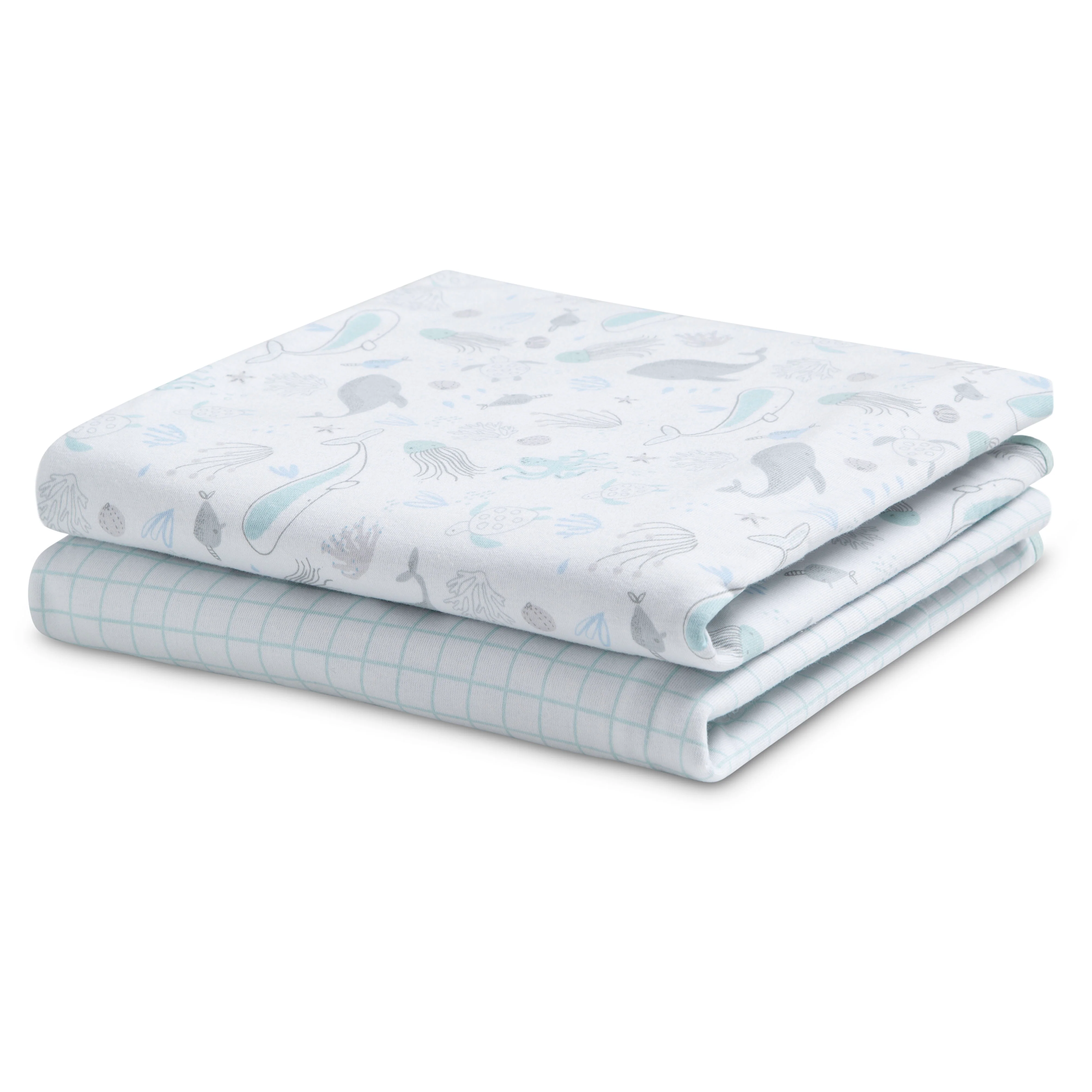 100% Organic Jersey Cotton Baby Receiving Blankets - 2 Pack - Image 18