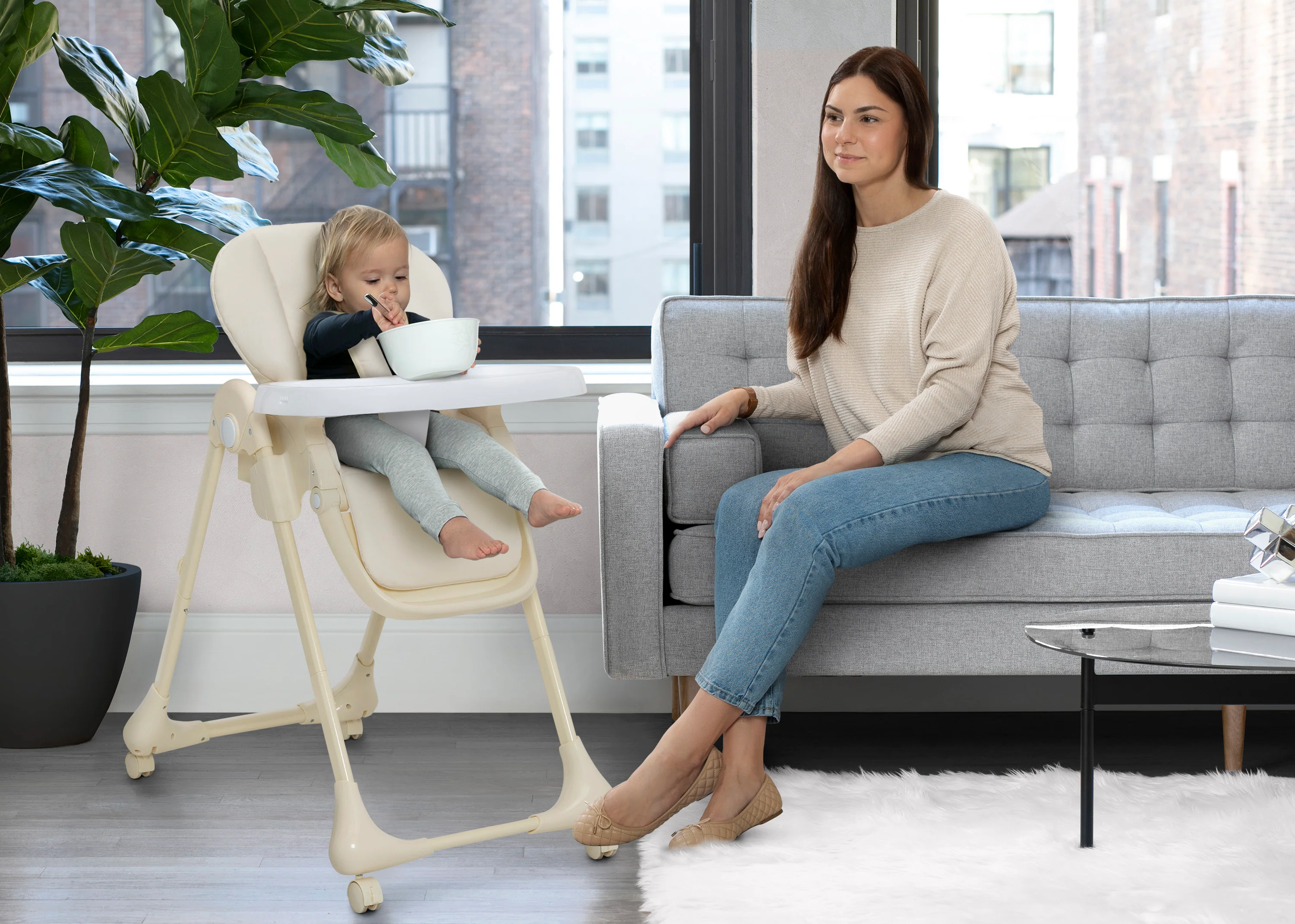 2-in-1 SlimFold High Chair for Babies and Toddler - Image 53