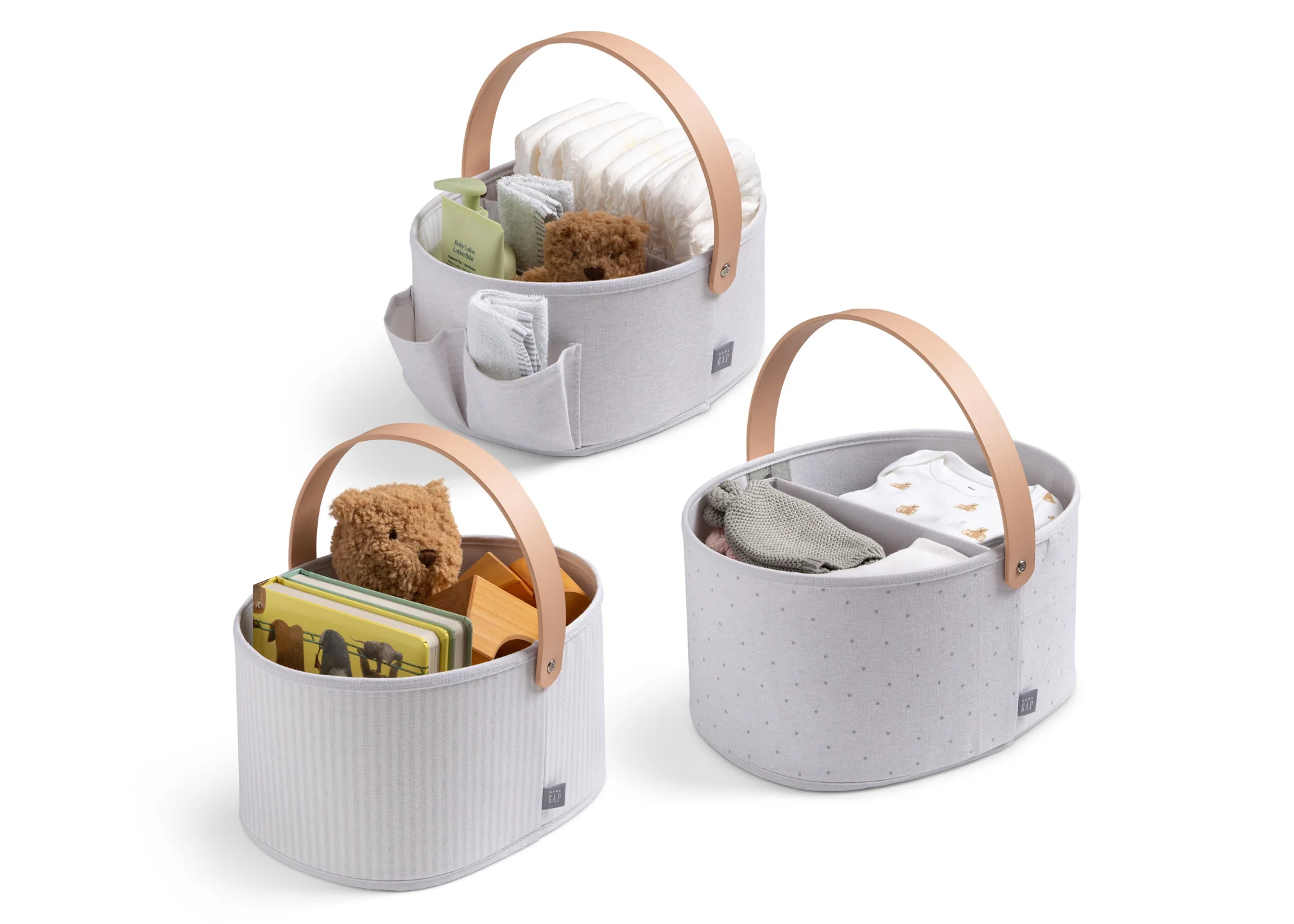 babyGap 3-Pack Nested Fabric Storage Bins with Handles - Image 11