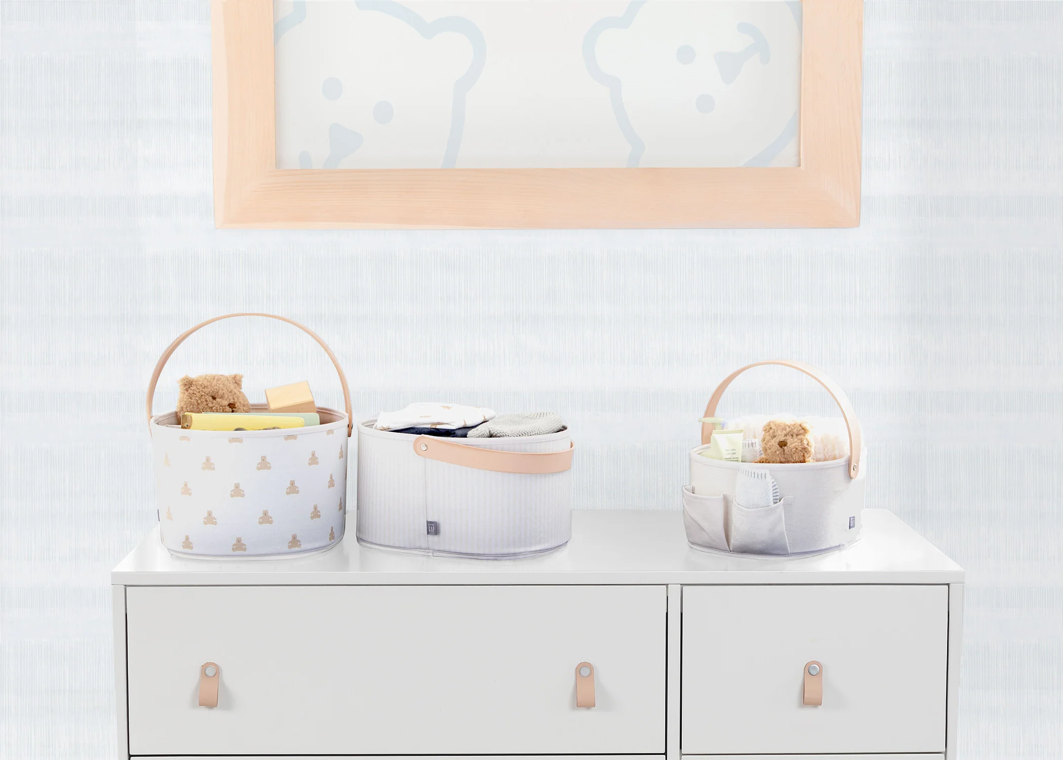 babyGap 3-Pack Nested Fabric Storage Bins with Handles - Image 4
