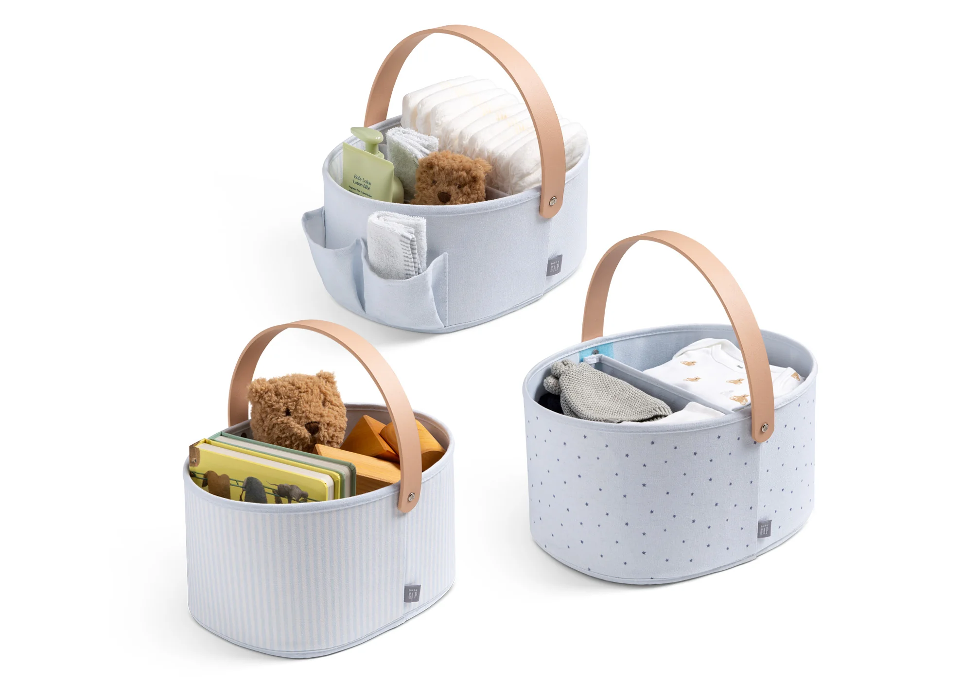 babyGap 3-Pack Nested Fabric Storage Bins with Handles - Image 8