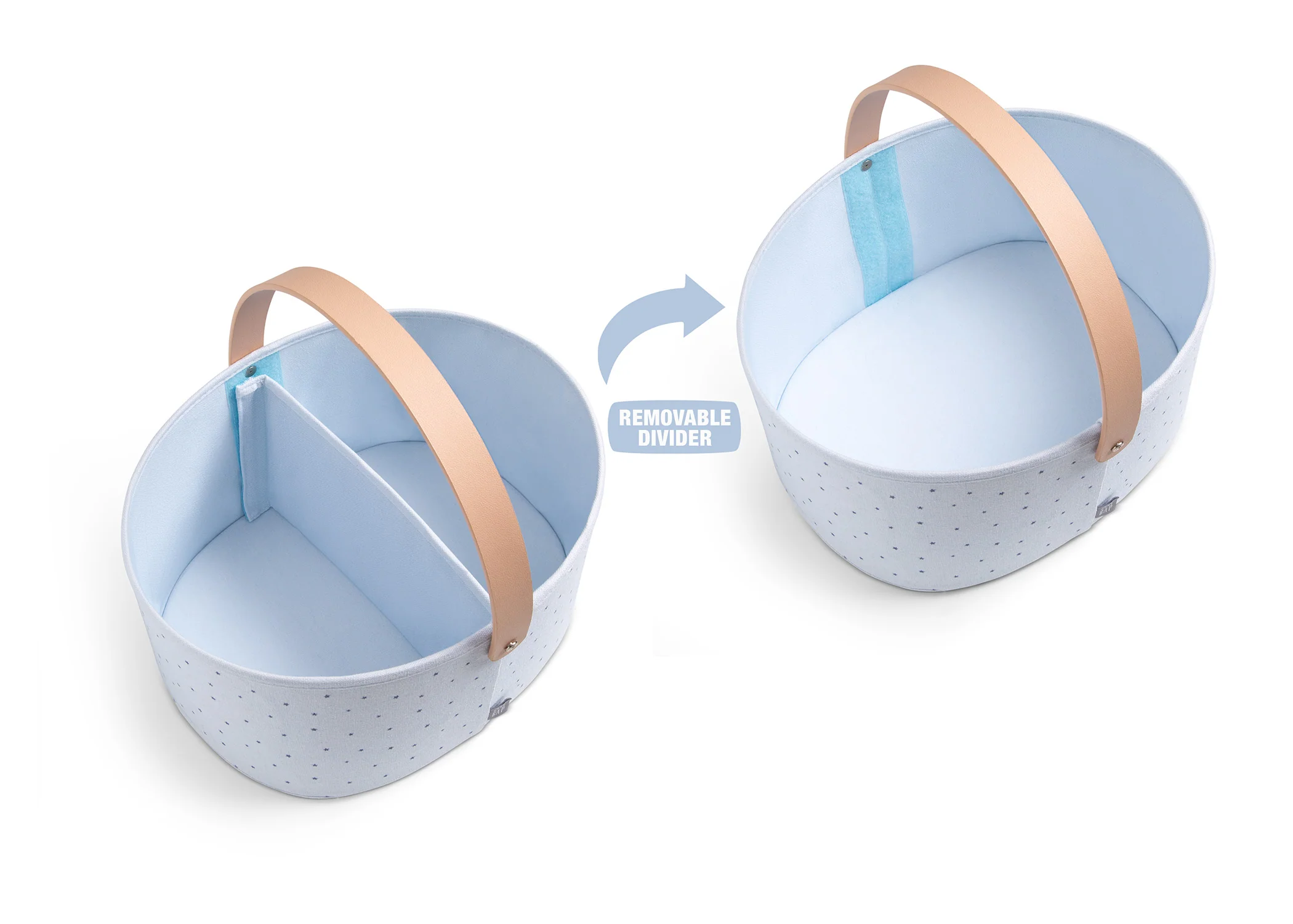 babyGap 3-Pack Nested Fabric Storage Bins with Handles - Image 9