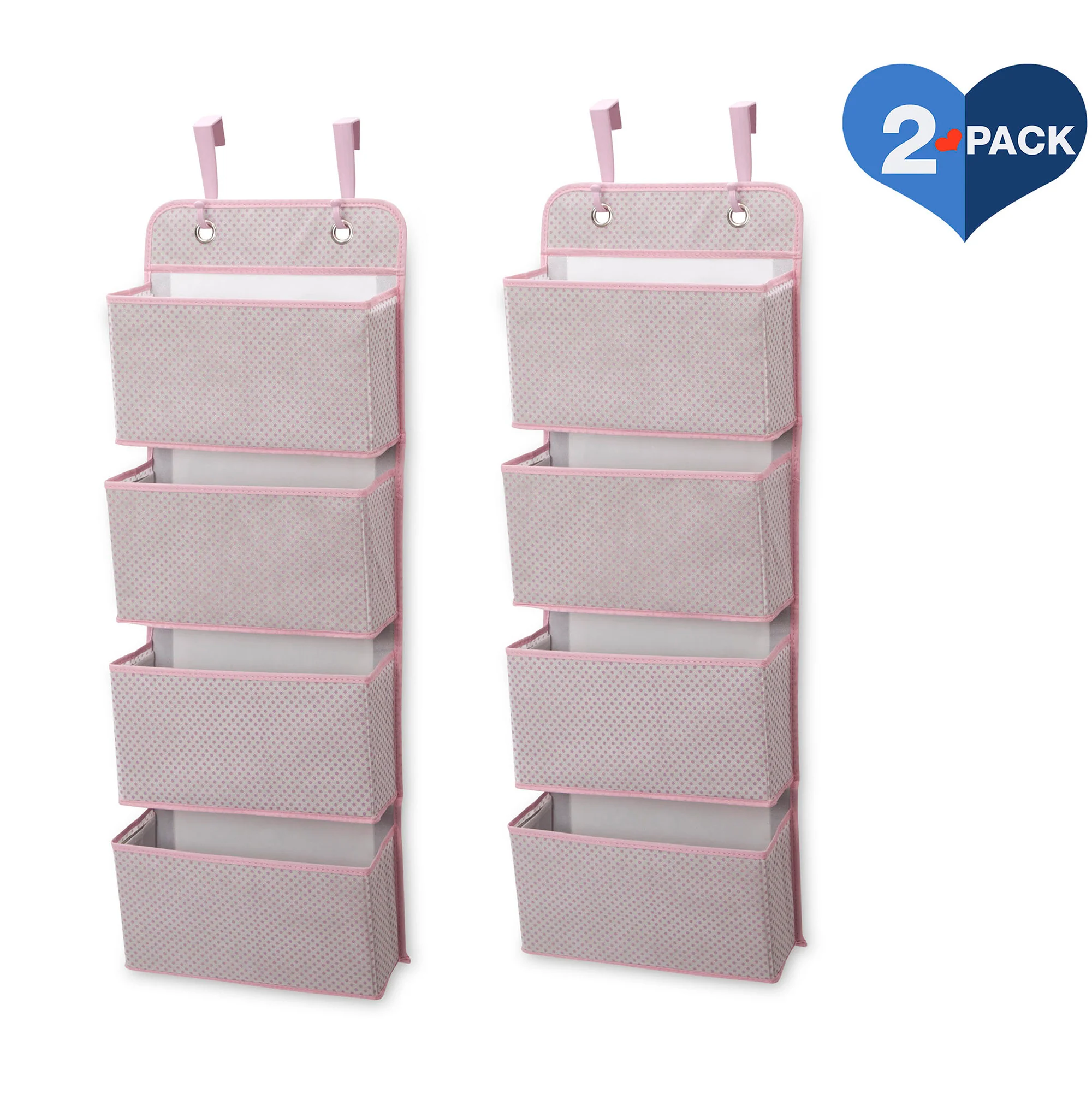 4 Pocket Over The Door Hanging Organizer - 2 Pack - Image 2