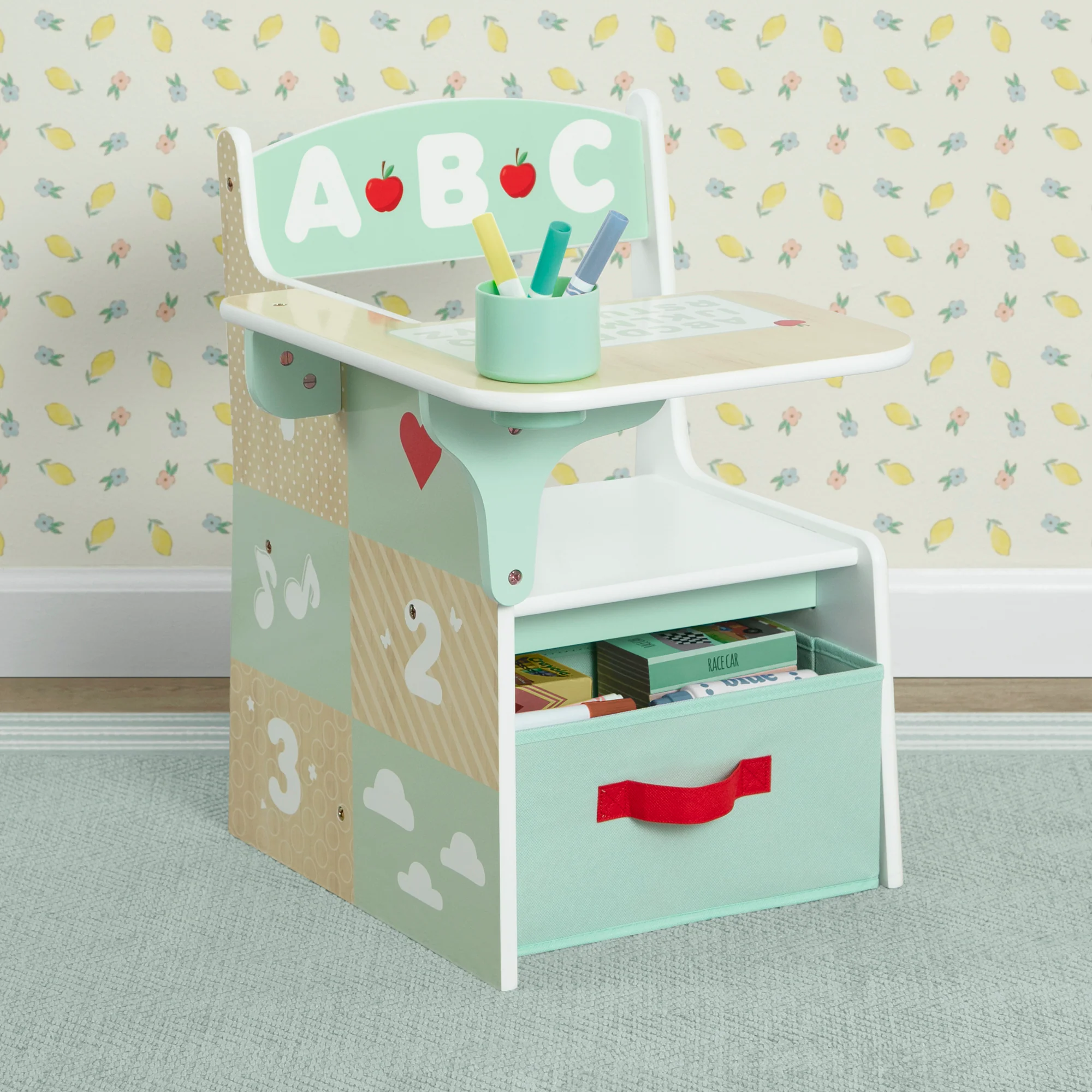 ABC Alphabet Chair Desk with Storage Bin - Image 8