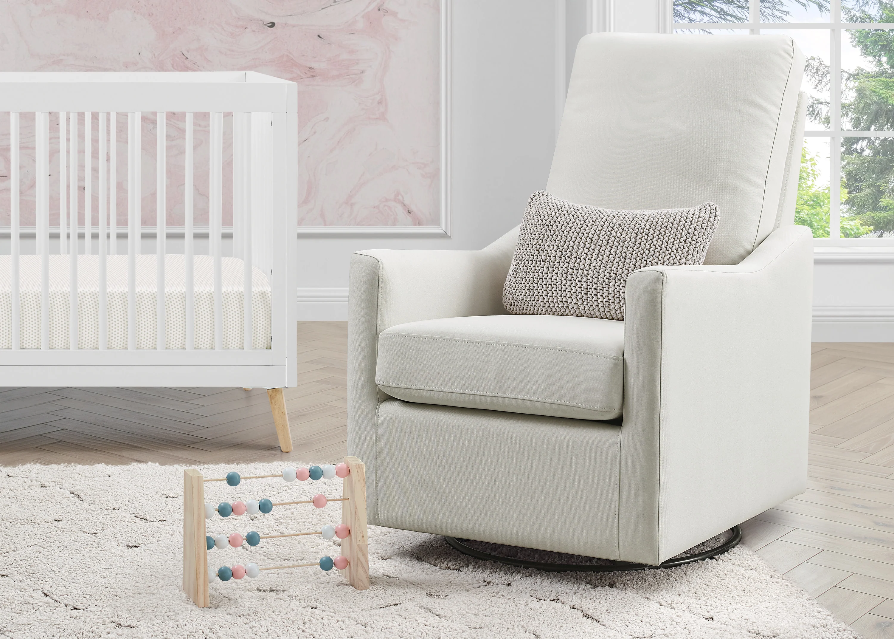 Adley Nursery Glider Swivel Rocker Chair - Image 13