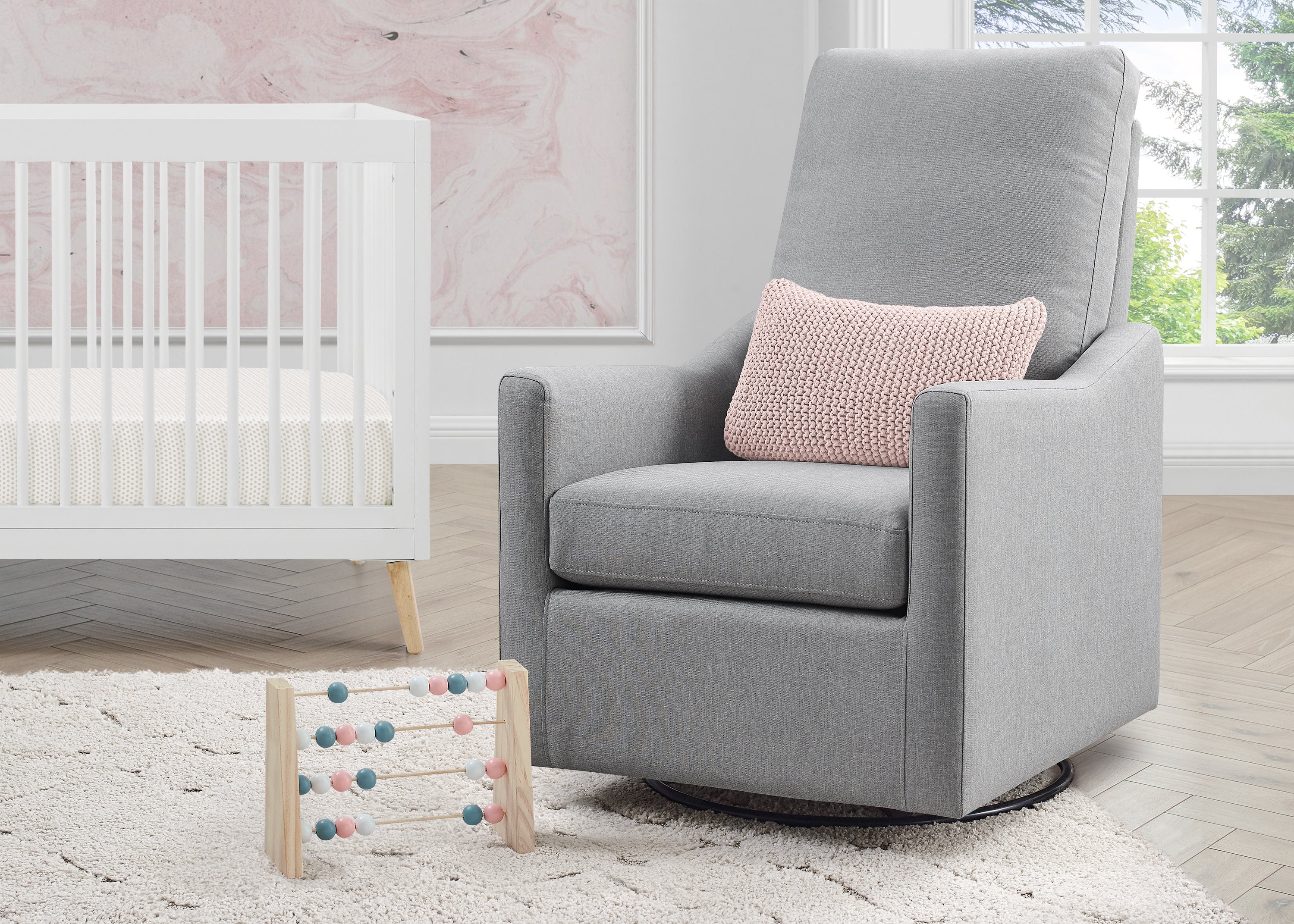 Adley Nursery Glider Swivel Rocker Chair - Image 7