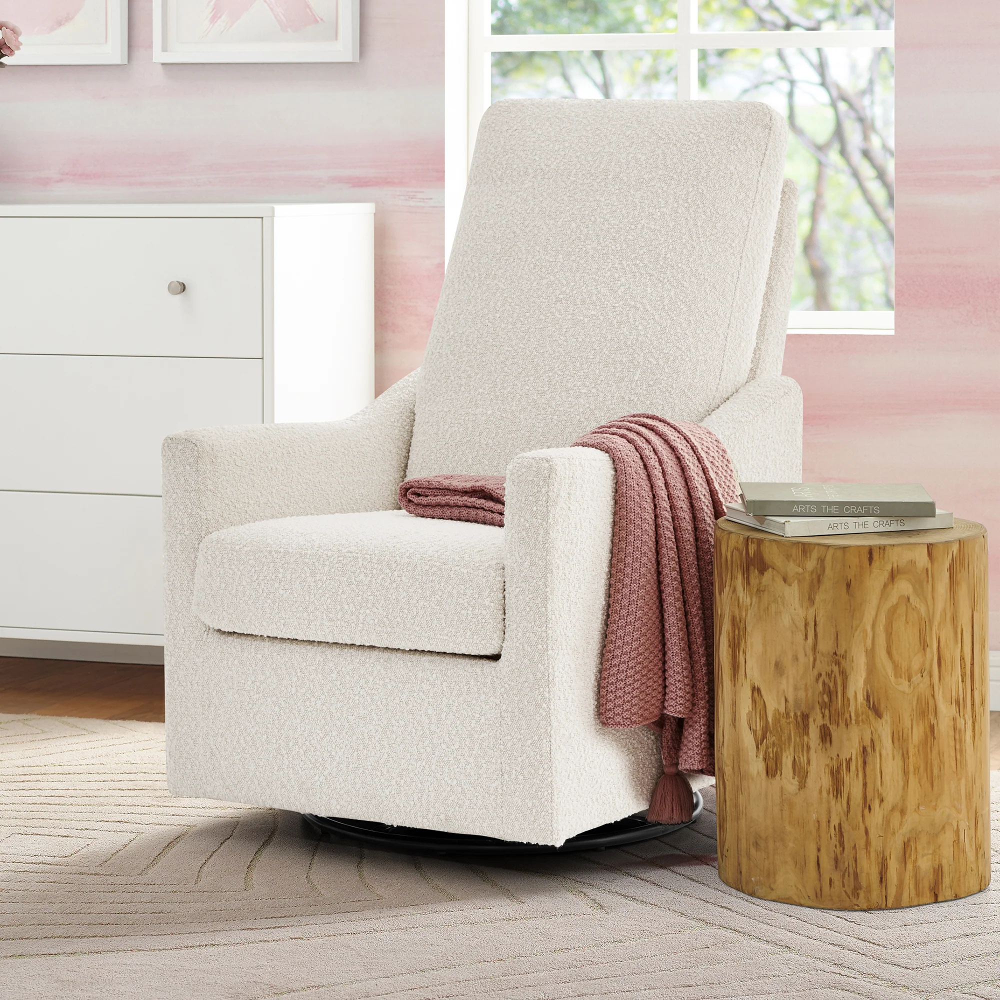 Andie Boucle Nursery Glider Swivel Chair - Image 7