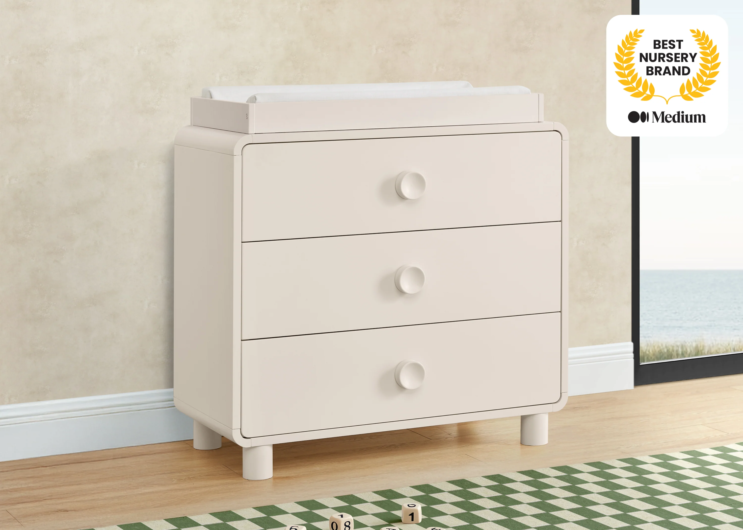 Ari 3 Drawer Dresser with Changing Top - Image 16