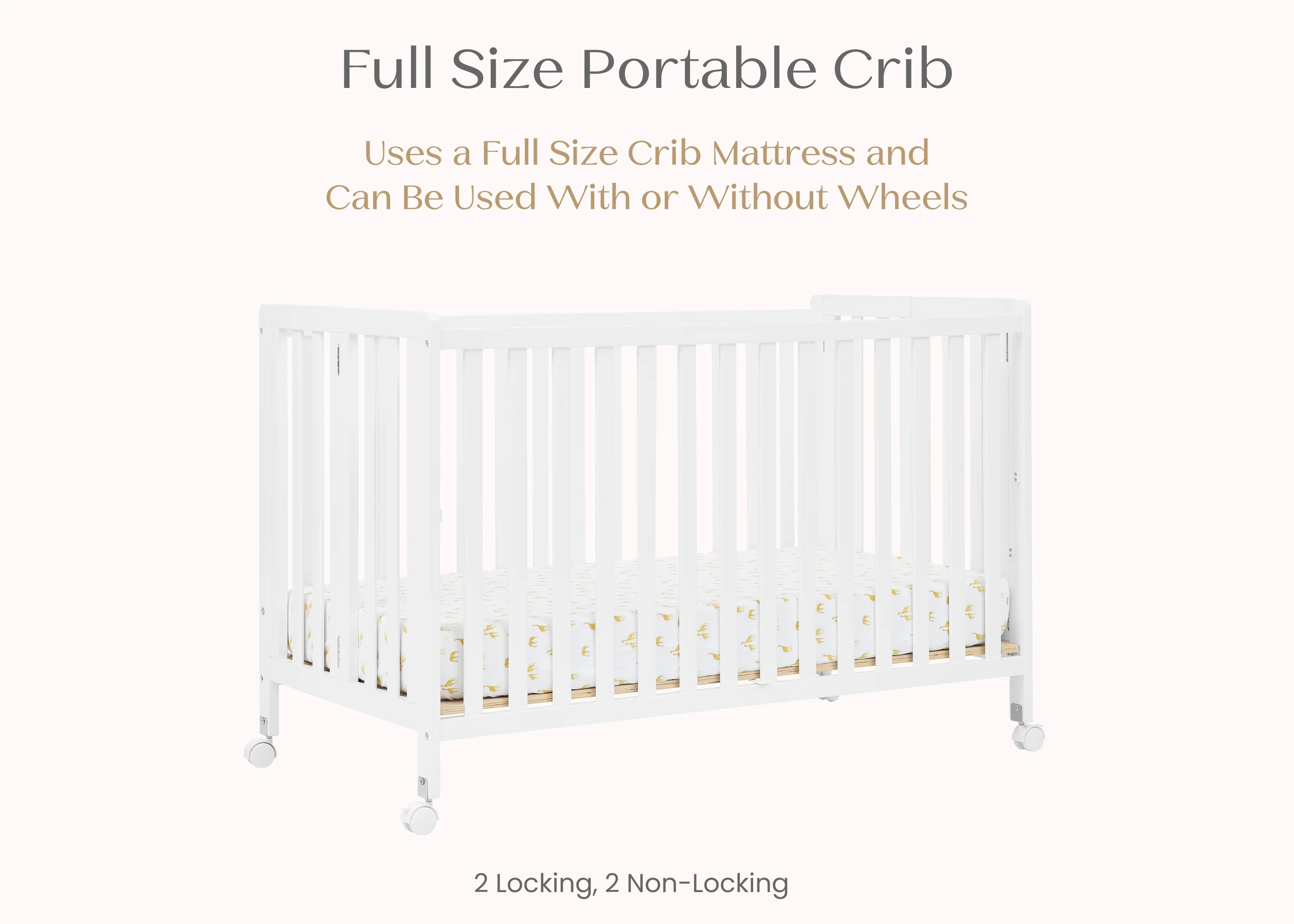 Aria Full Size Portable Folding Crib - Image 3