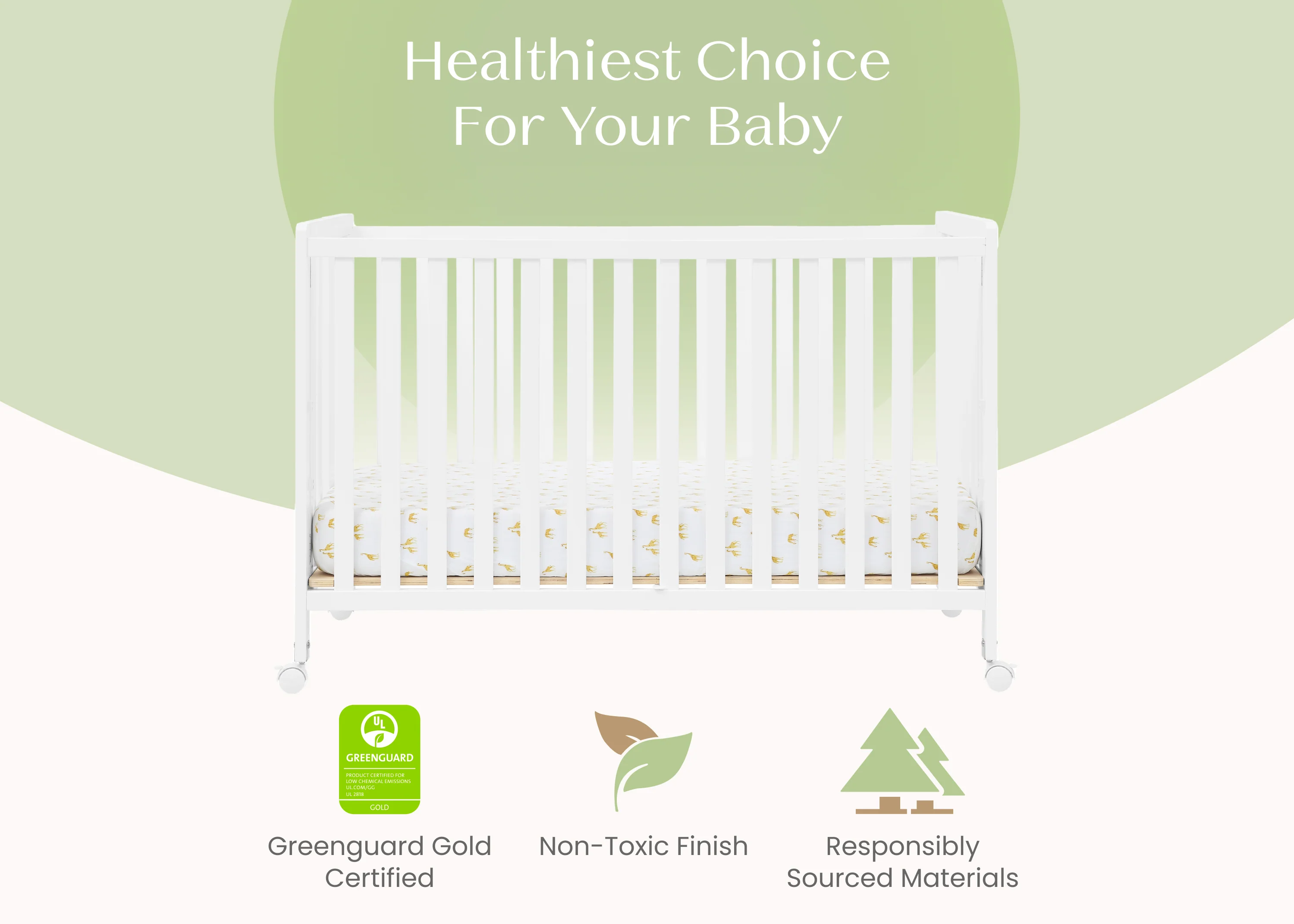 Aria Full Size Portable Folding Crib - Image 4