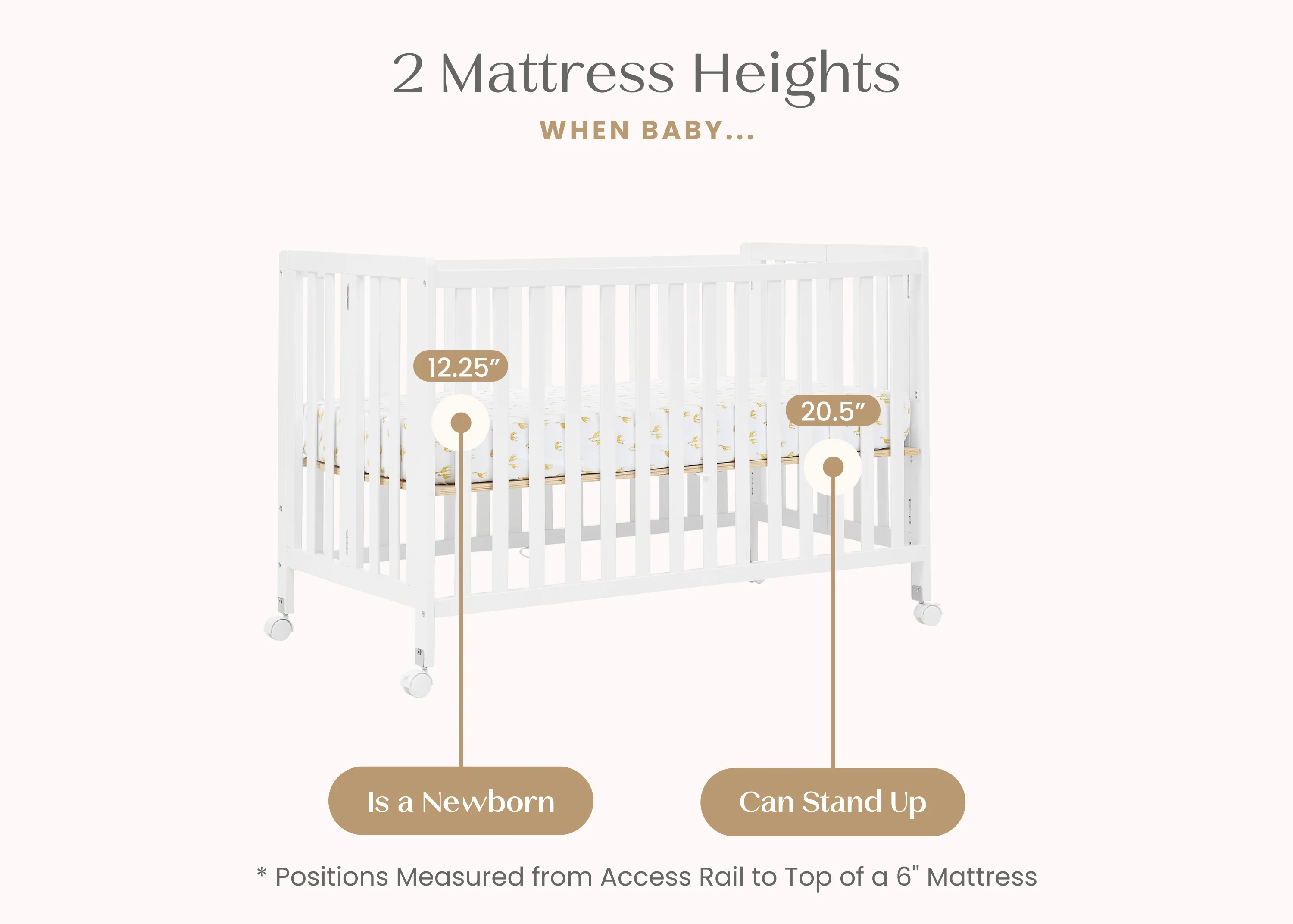 Aria Full Size Portable Folding Crib - Image 5