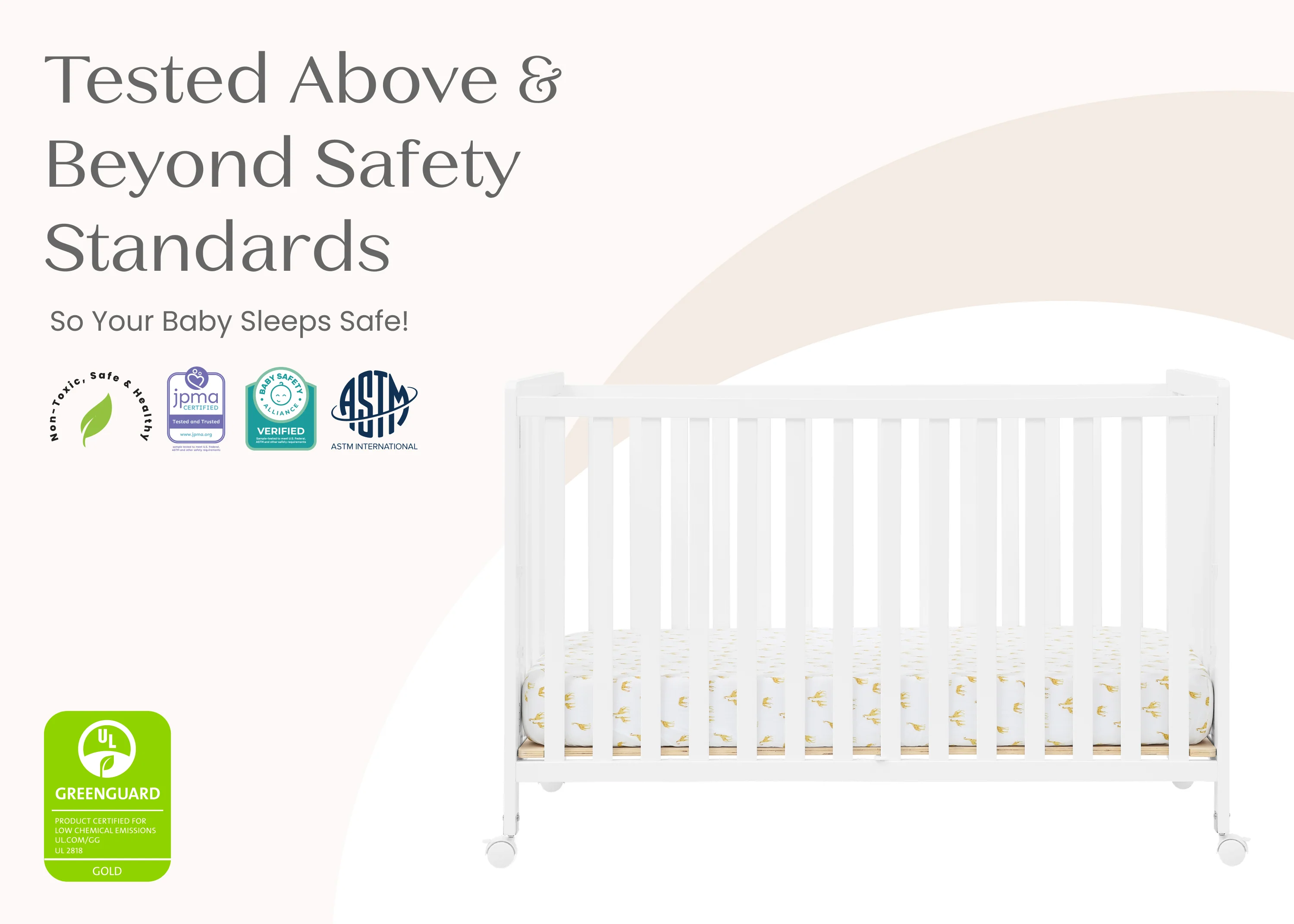 Aria Full Size Portable Folding Crib - Image 8