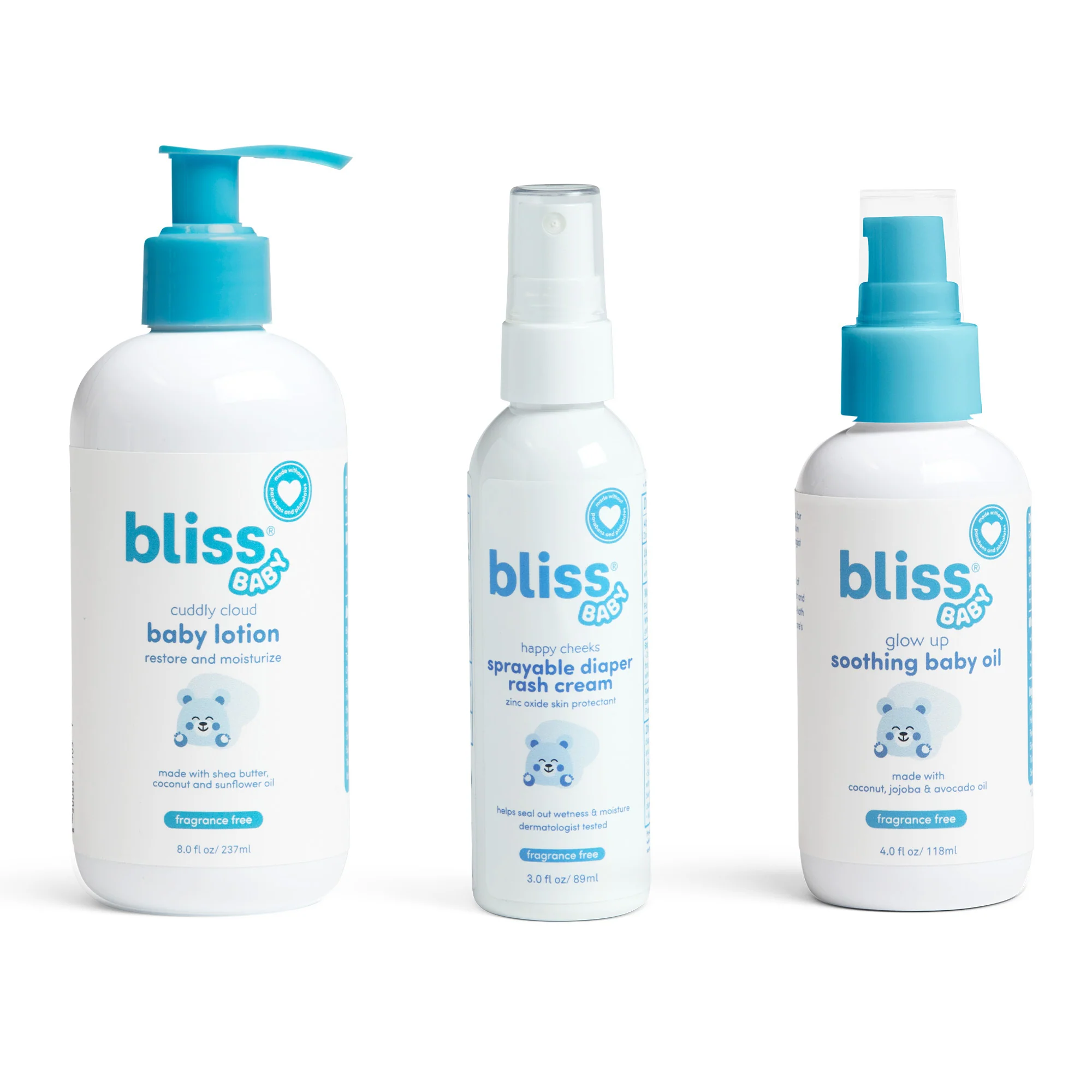 Baby Care Essentials Gift Set - Includes Diaper Rash Cream, Baby Oil & Baby Lotion
