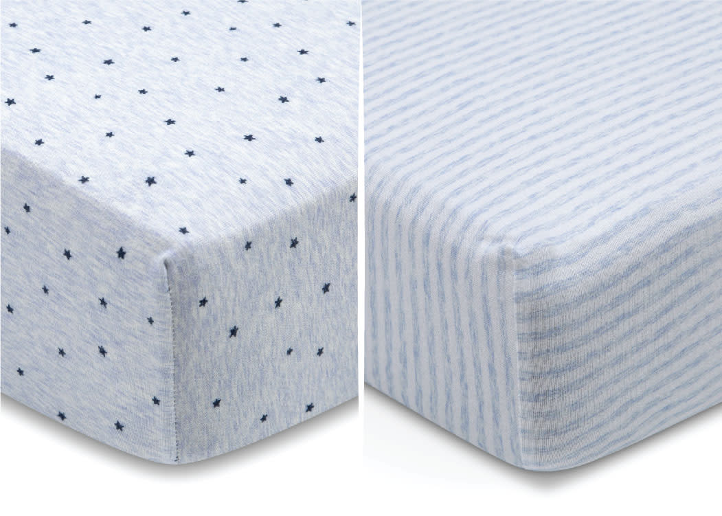 babyGap Blue Stars & Stripes 100% Organic Cotton Crib Sheets - 2 Pack - Image 3