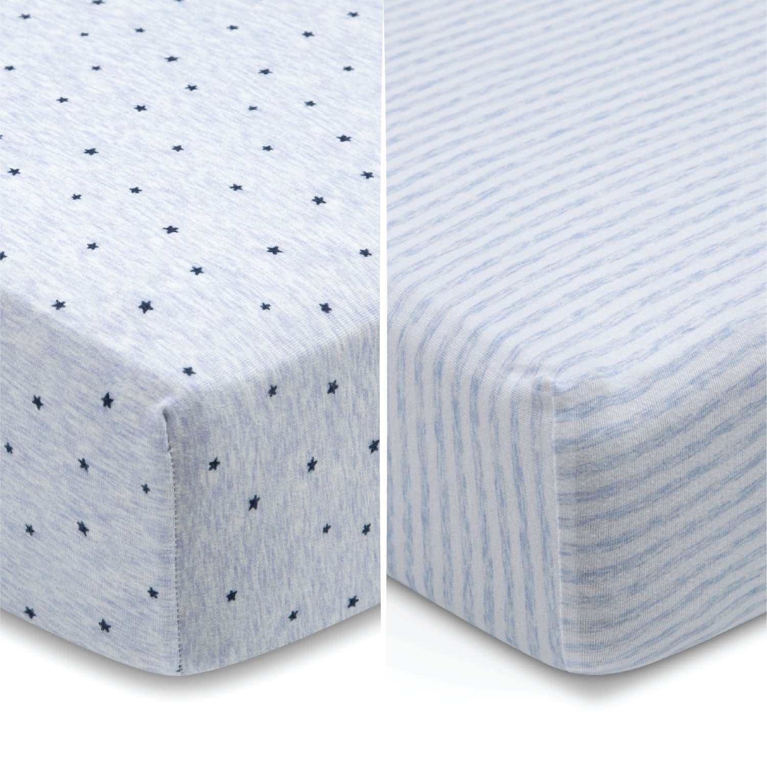 babyGap Blue Stars & Stripes 100% Organic Cotton Crib Sheets - 2 Pack - Image 6