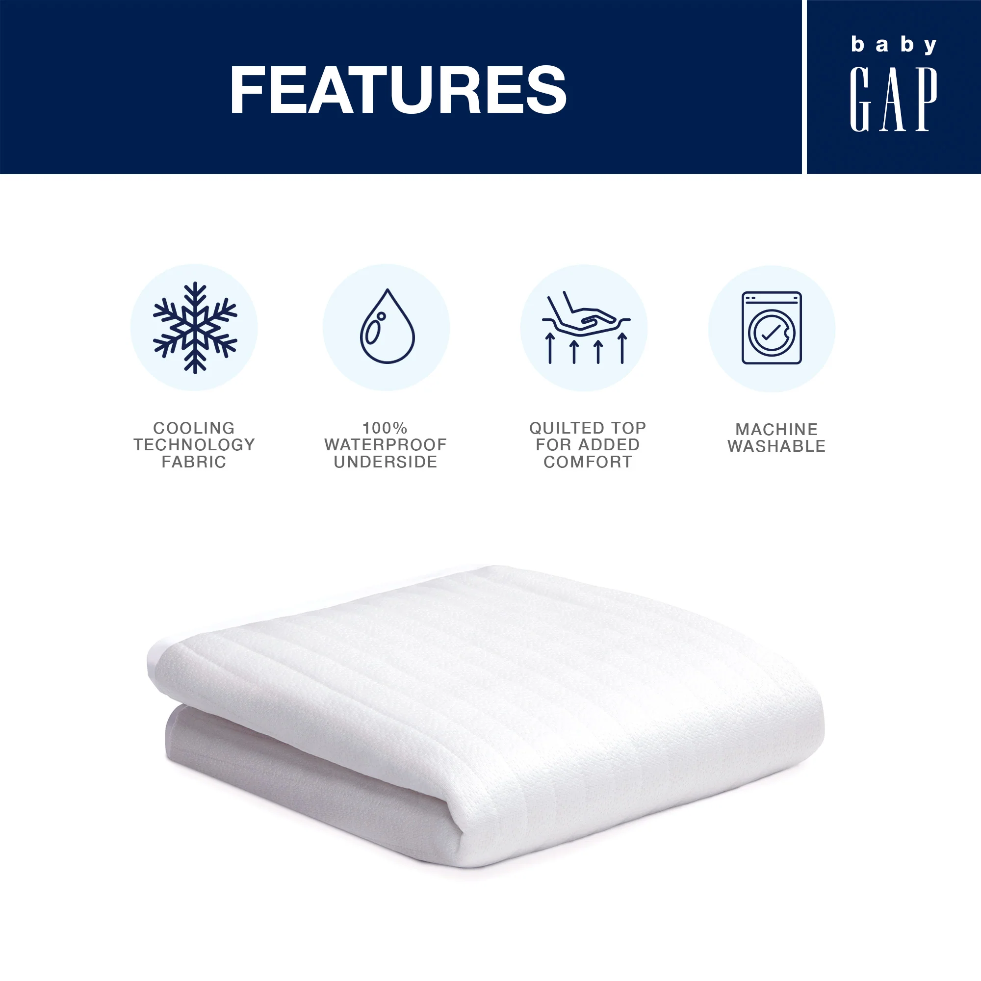 babyGap Cooling Crib Mattress Pad/Protector - Image 7