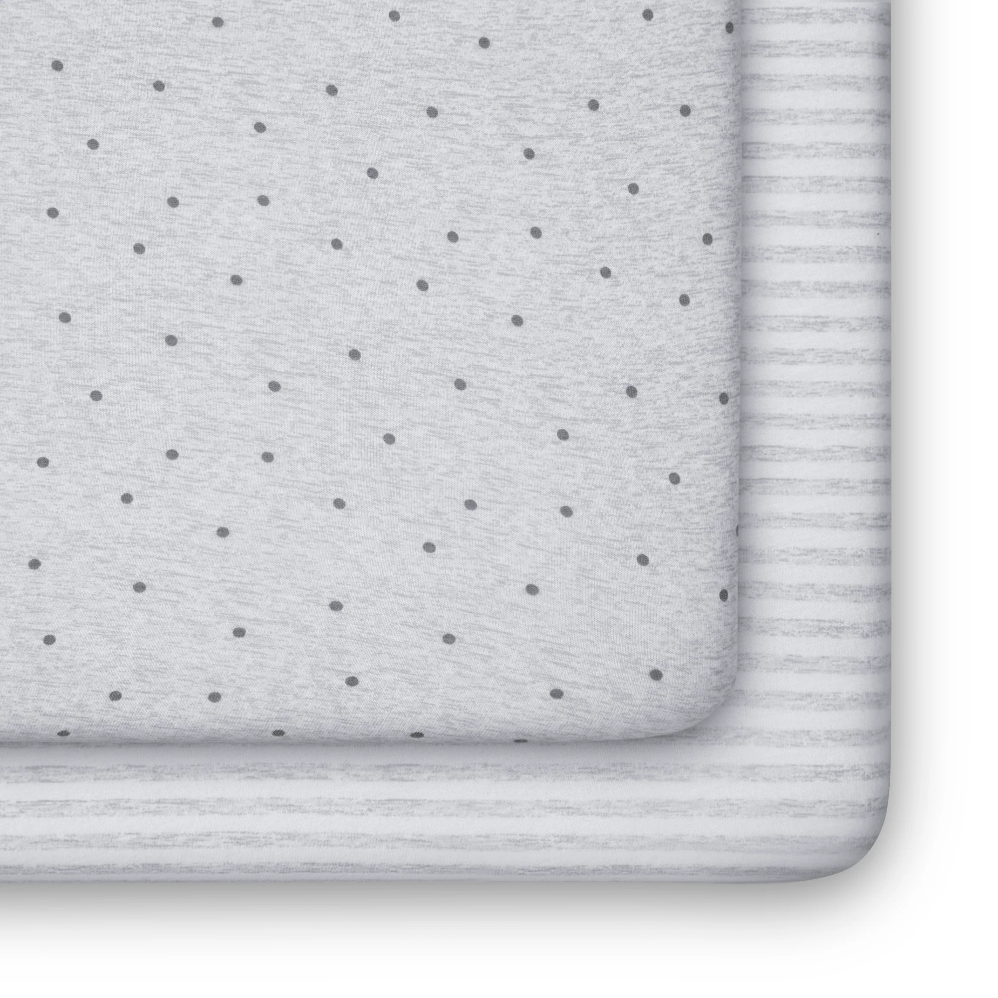 babyGap Grey Dots & Stripes 100% Organic Cotton Crib Sheets - 2 Pack - Image 10
