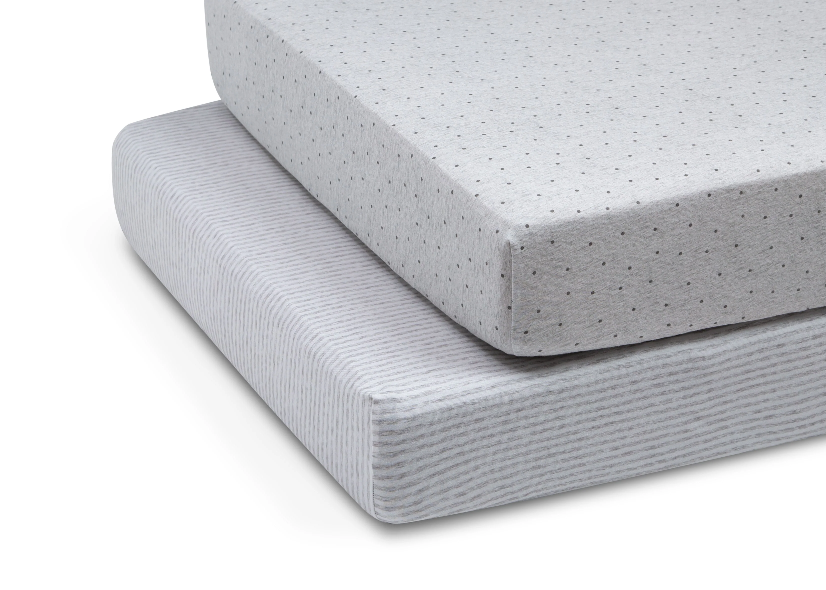 babyGap Grey Dots & Stripes 100% Organic Cotton Crib Sheets - 2 Pack - Image 5