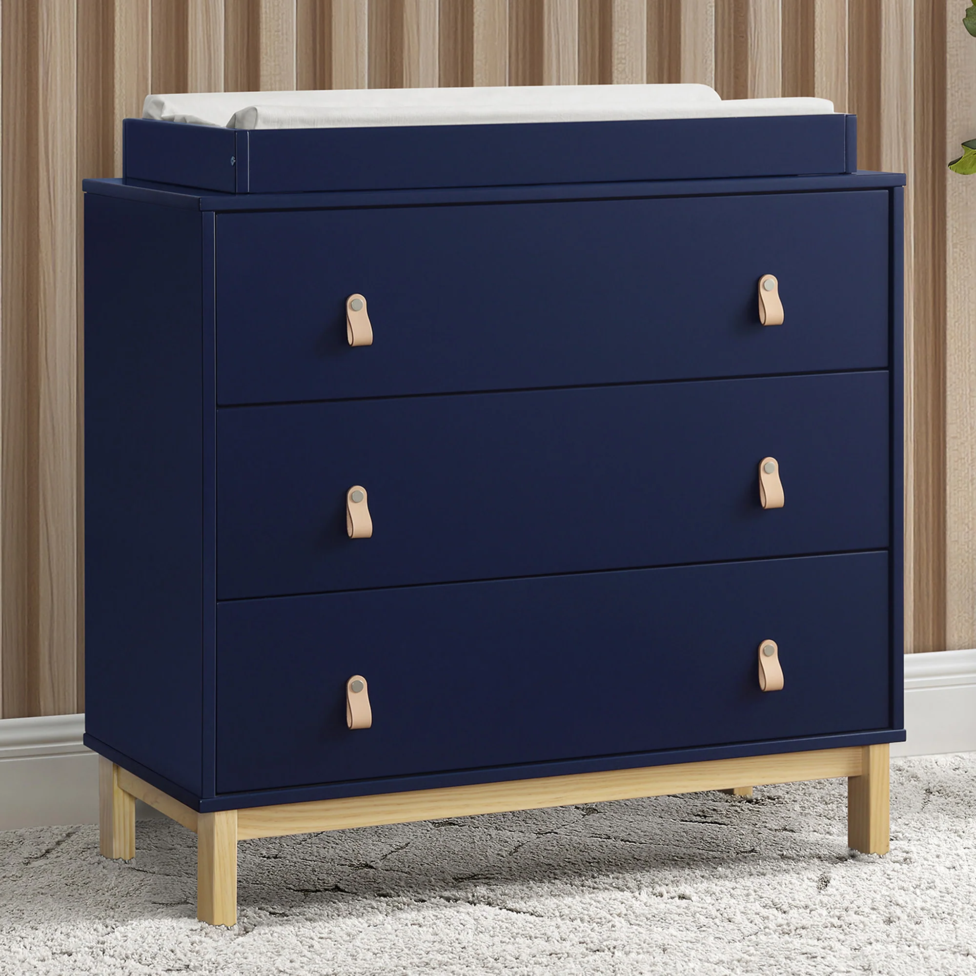 babyGap Legacy 3 Drawer Dresser with Leather Pulls and Interlocking Drawers - Image 12