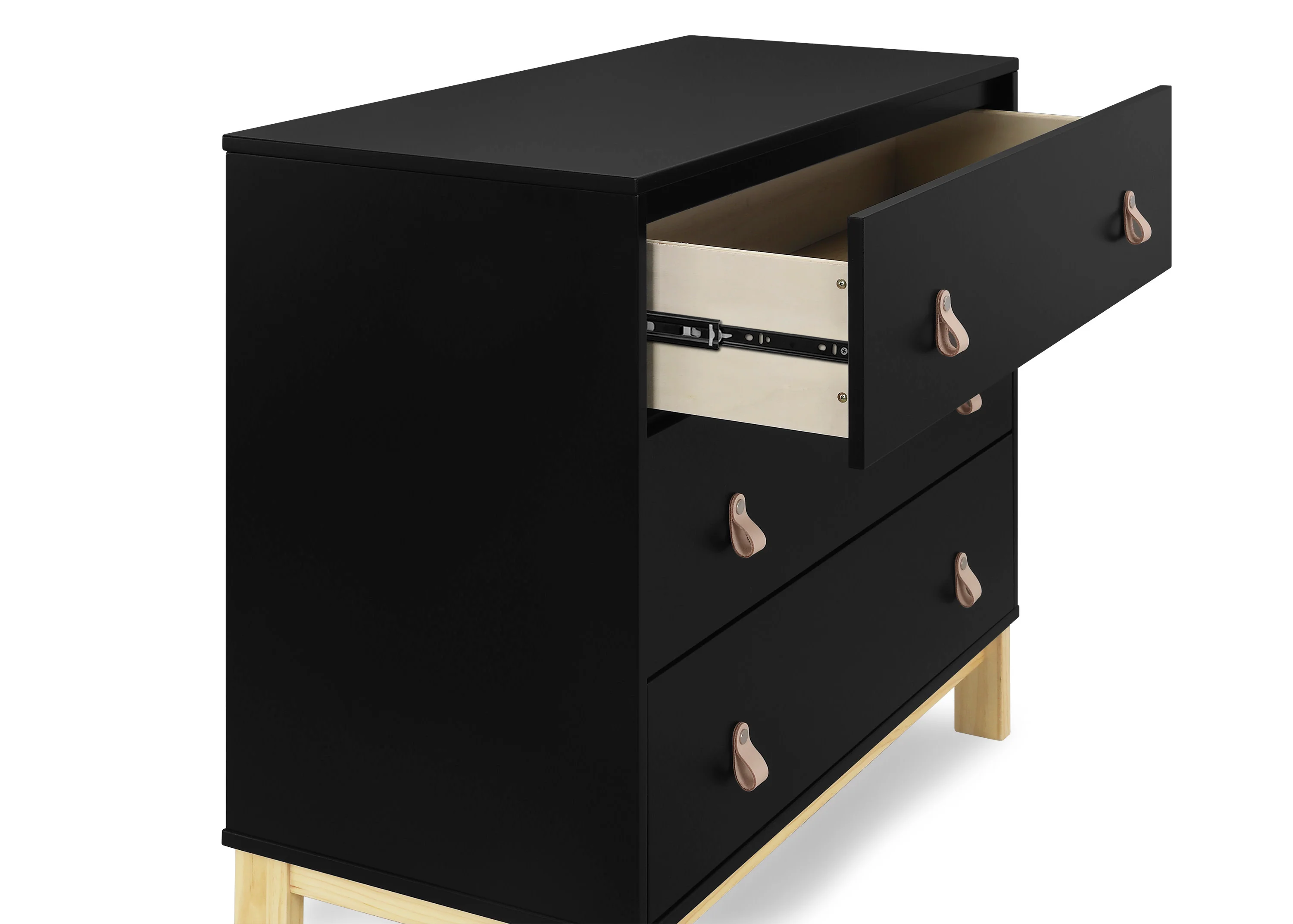 babyGap Legacy 3 Drawer Dresser with Leather Pulls and Interlocking Drawers - Image 16
