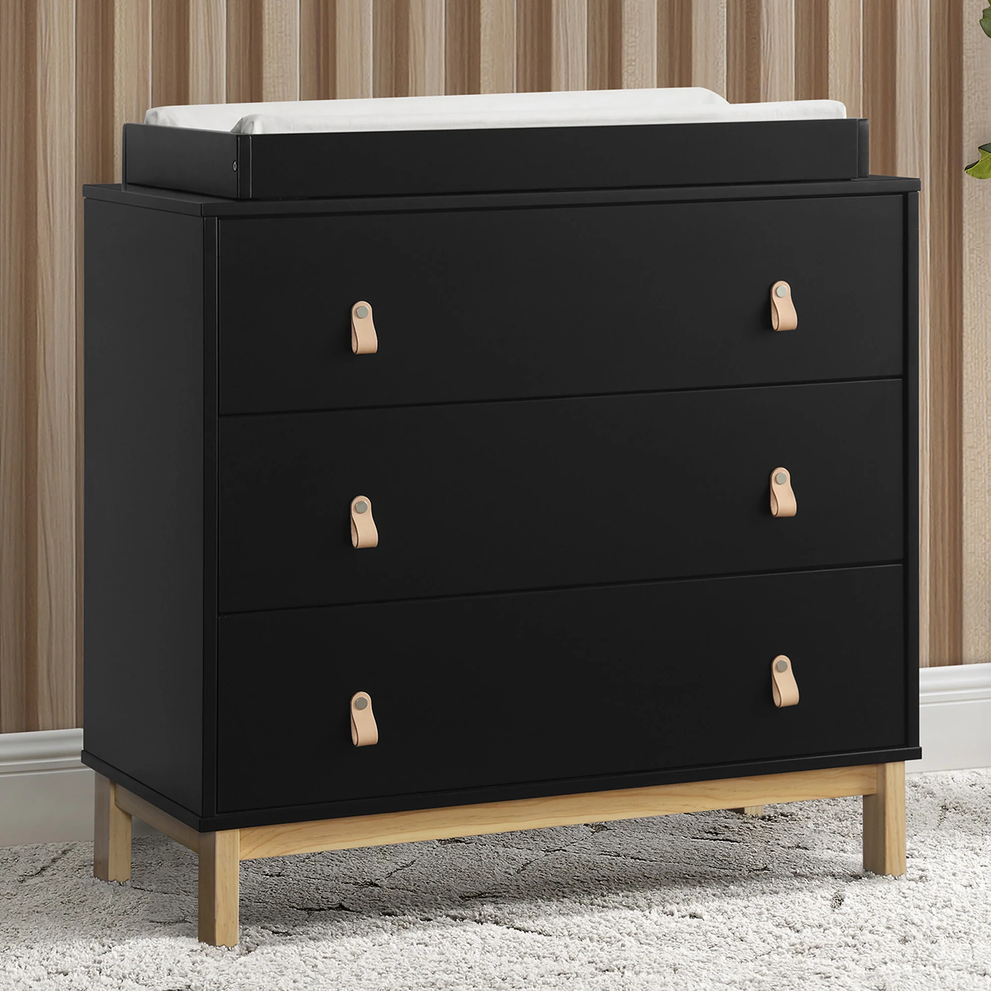 babyGap Legacy 3 Drawer Dresser with Leather Pulls and Interlocking Drawers - Image 18
