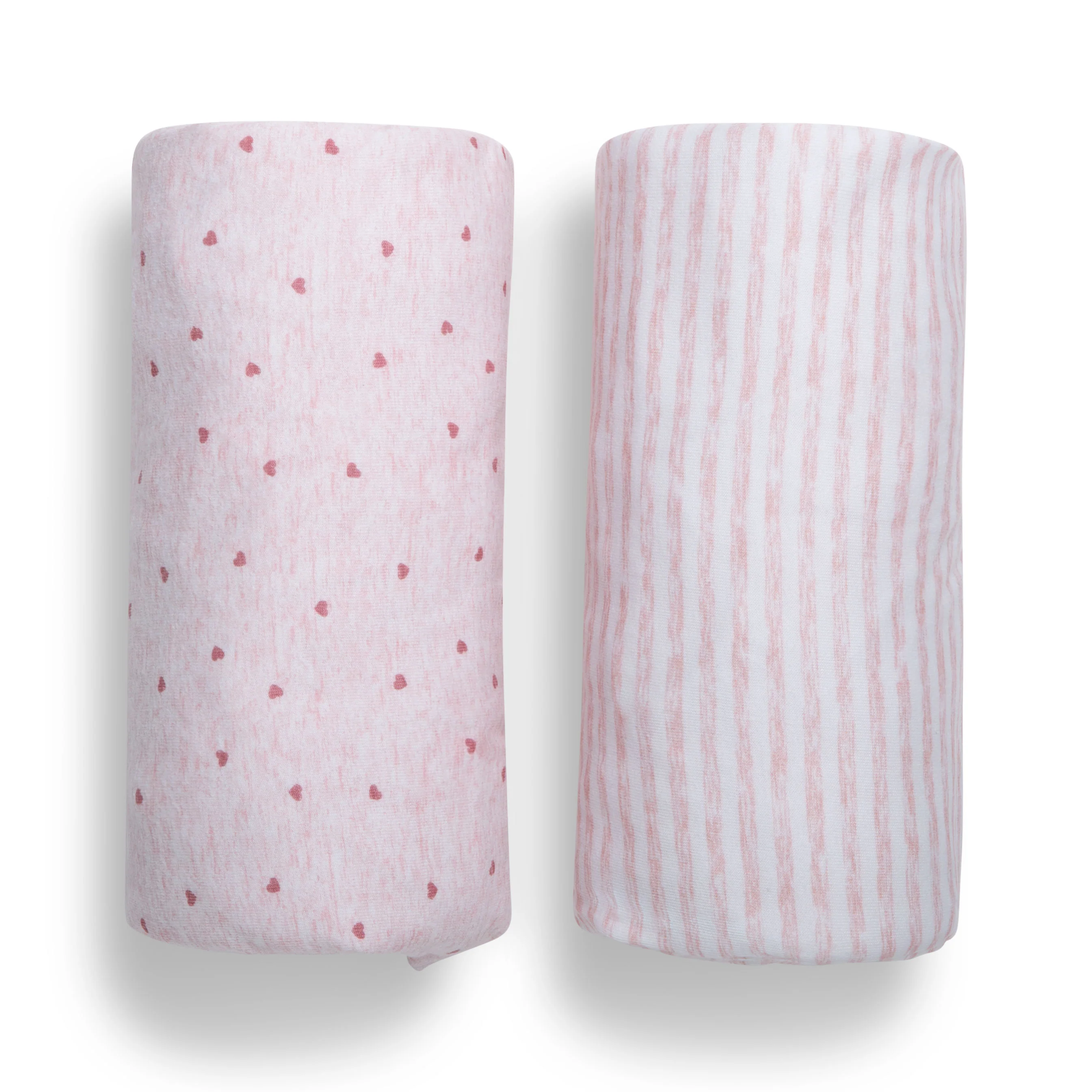 babyGap Pink Hearts & Stripes 100% Organic Cotton Crib Sheets - 2 Pack - Image 10