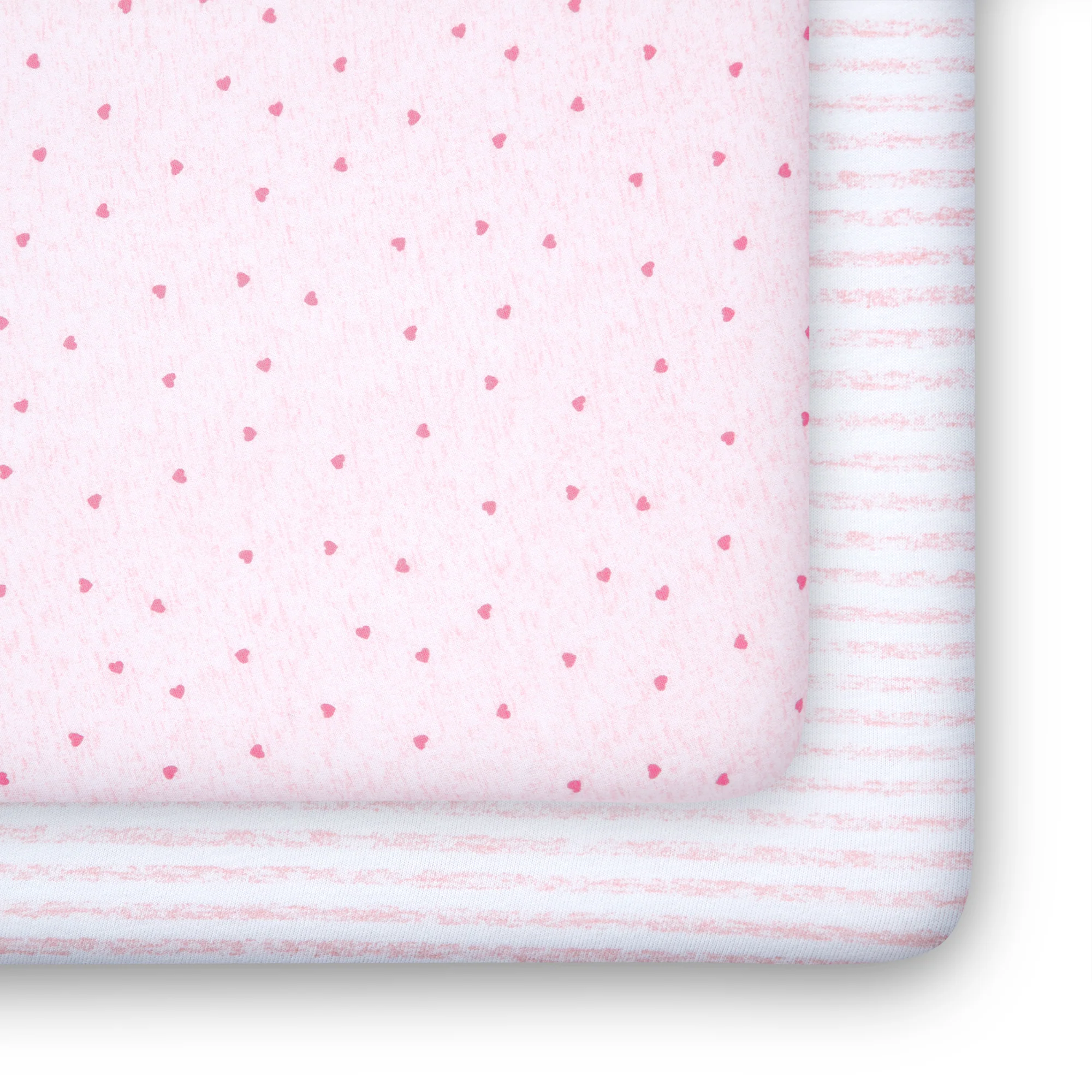 babyGap Pink Hearts & Stripes 100% Organic Cotton Crib Sheets - 2 Pack - Image 12
