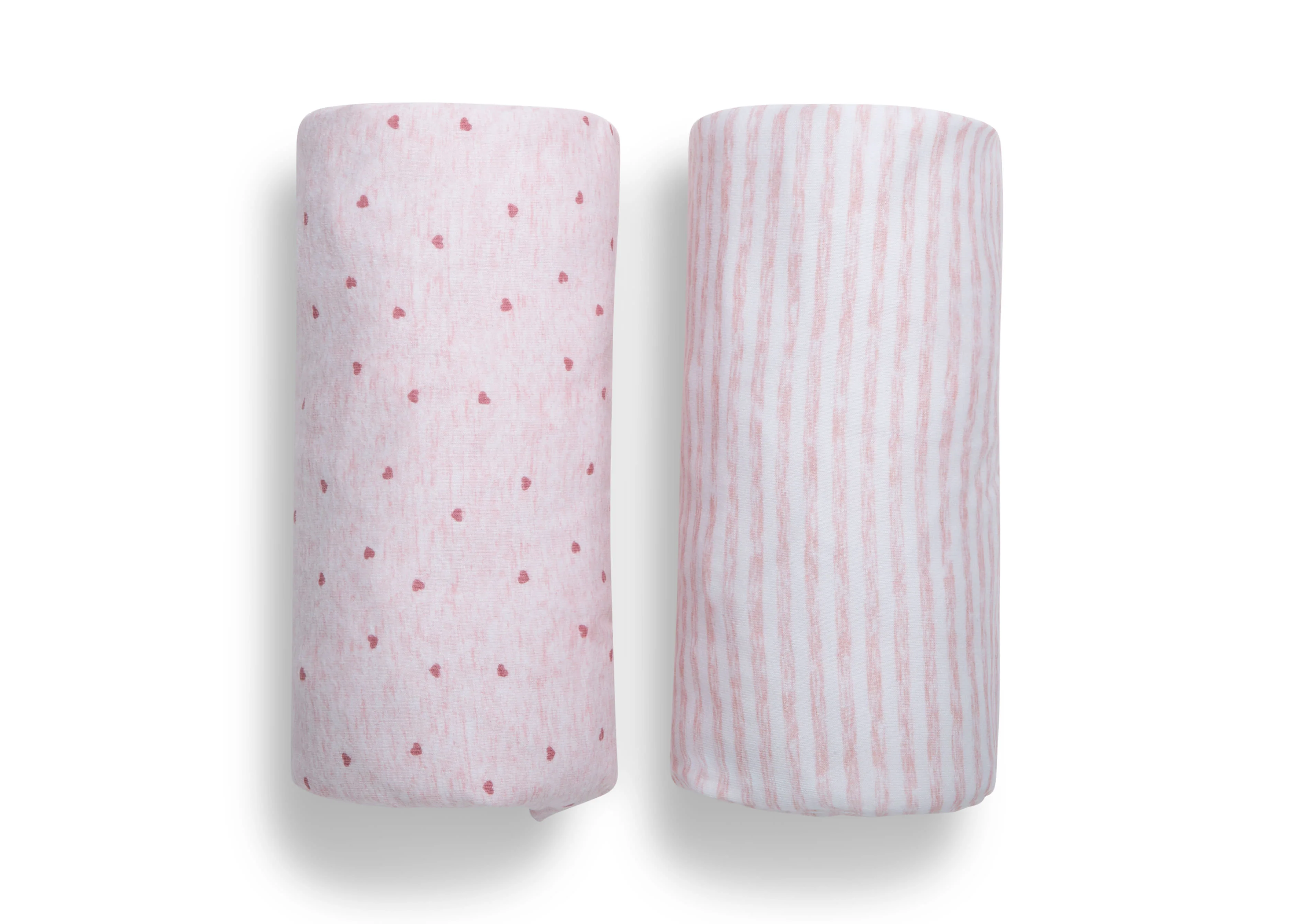 babyGap Pink Hearts & Stripes 100% Organic Cotton Crib Sheets - 2 Pack - Image 4