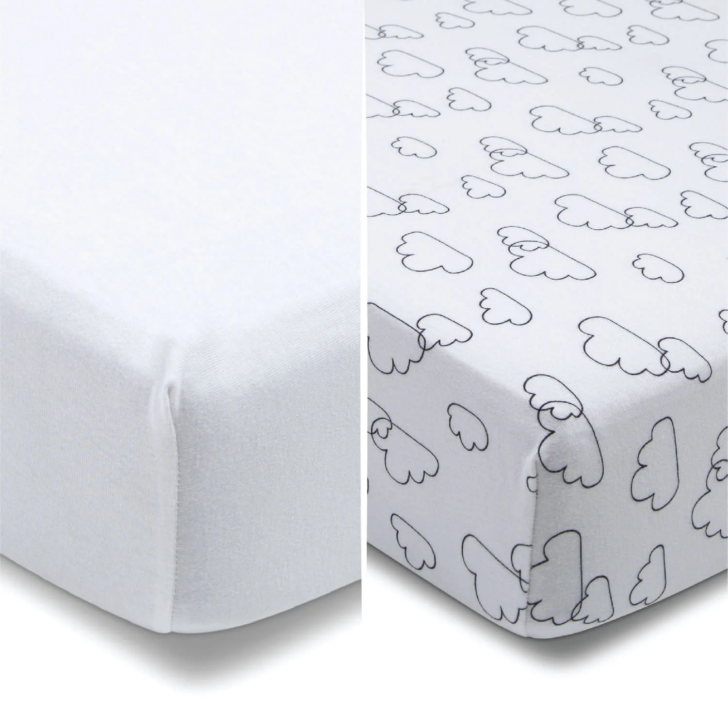 babyGap White Clouds 100% Organic Cotton Crib Sheets - 2 Pack - Image 6