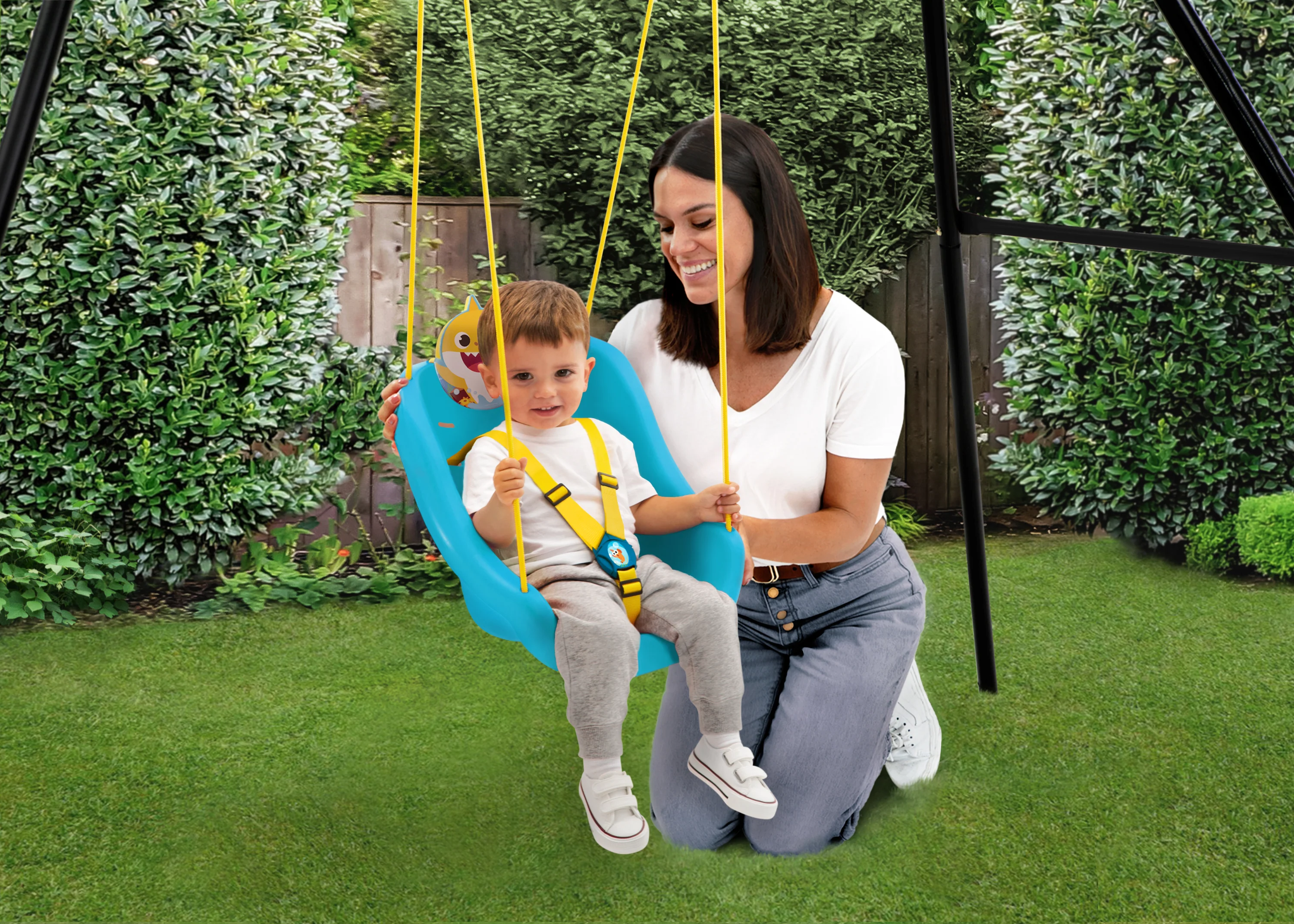Baby Shark 2-in-1 Outdoor Kids Swing - Image 2