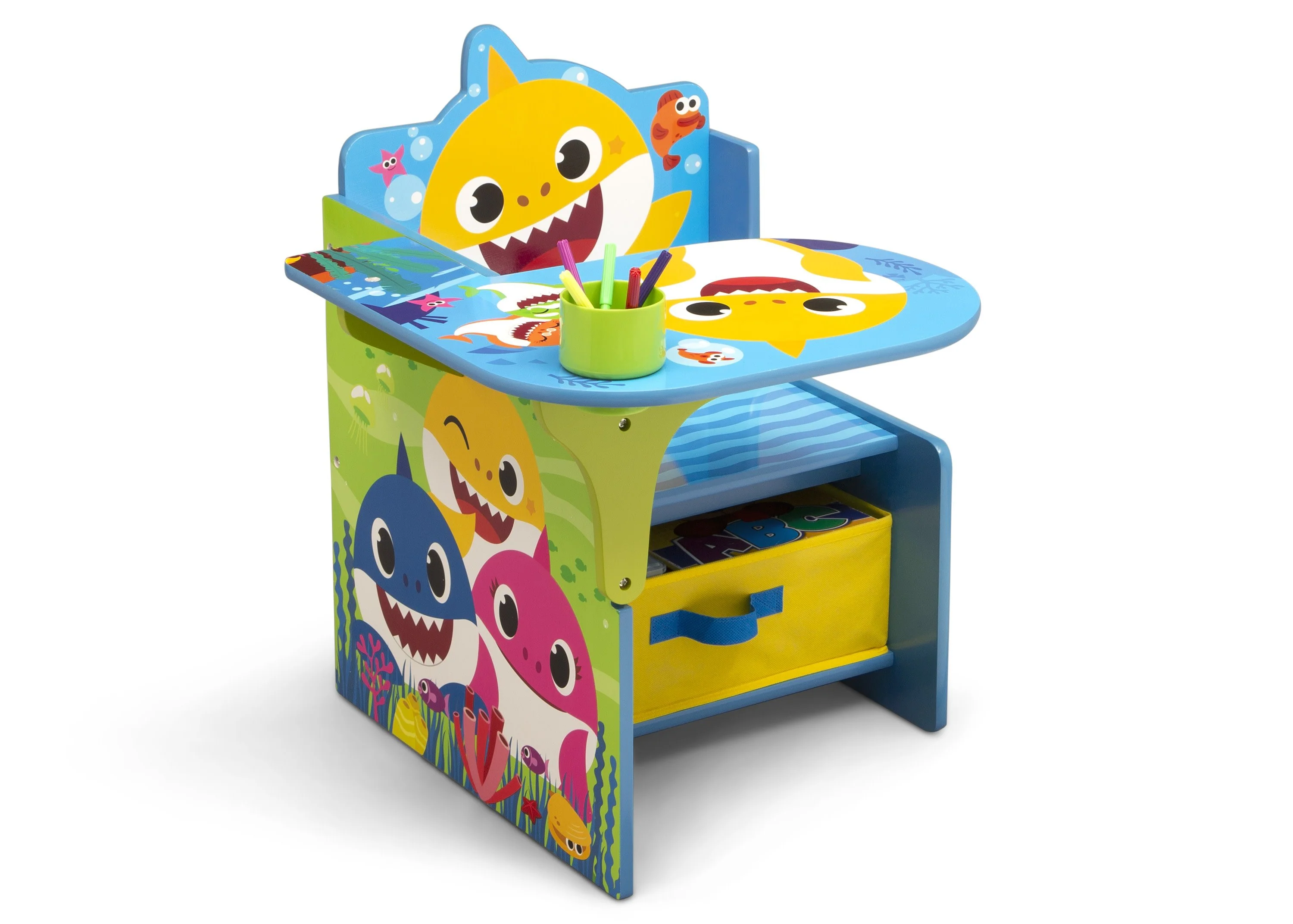 Baby Shark Chair Desk with Storage Bin - Image 3