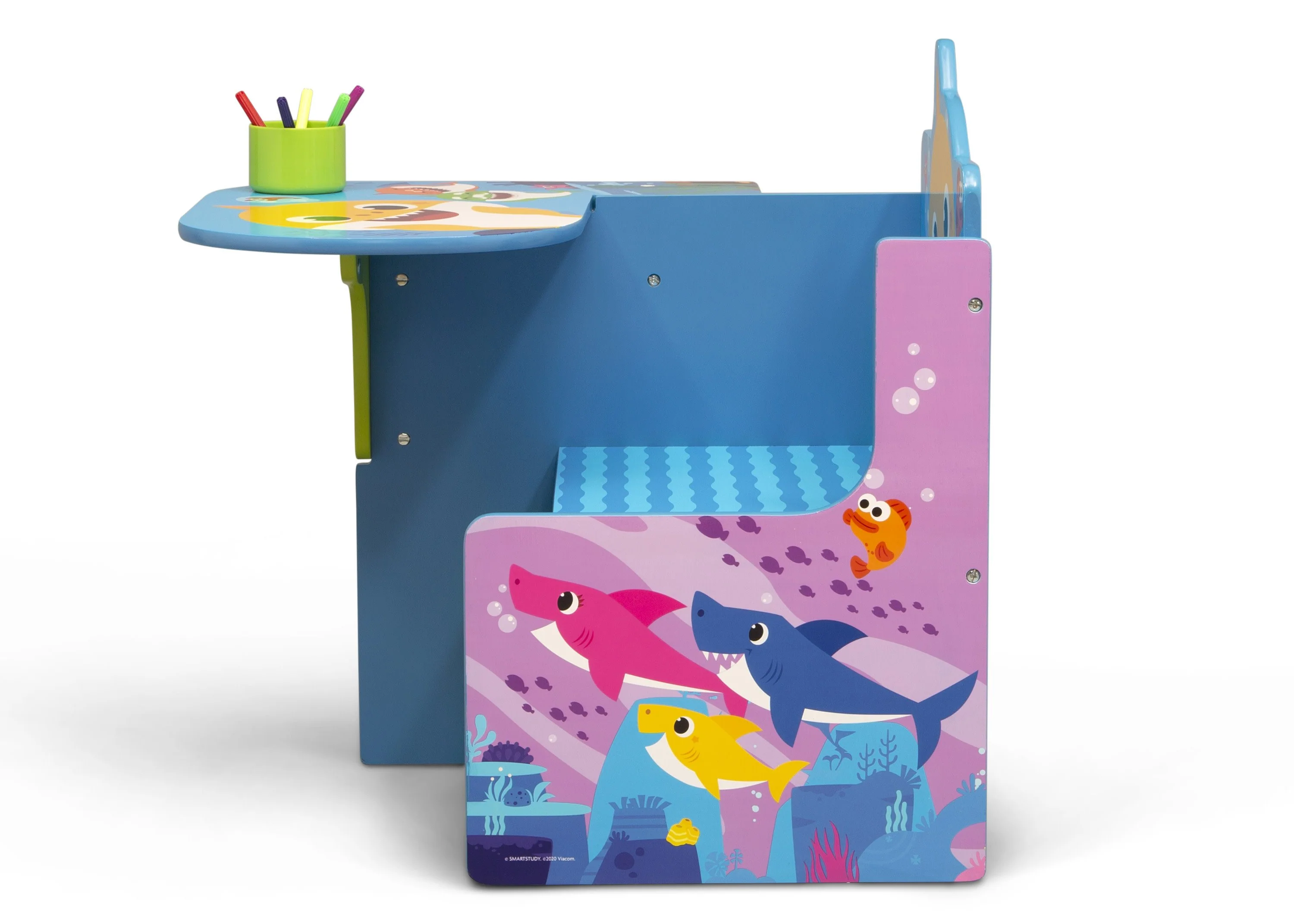 Baby Shark Chair Desk with Storage Bin - Image 4