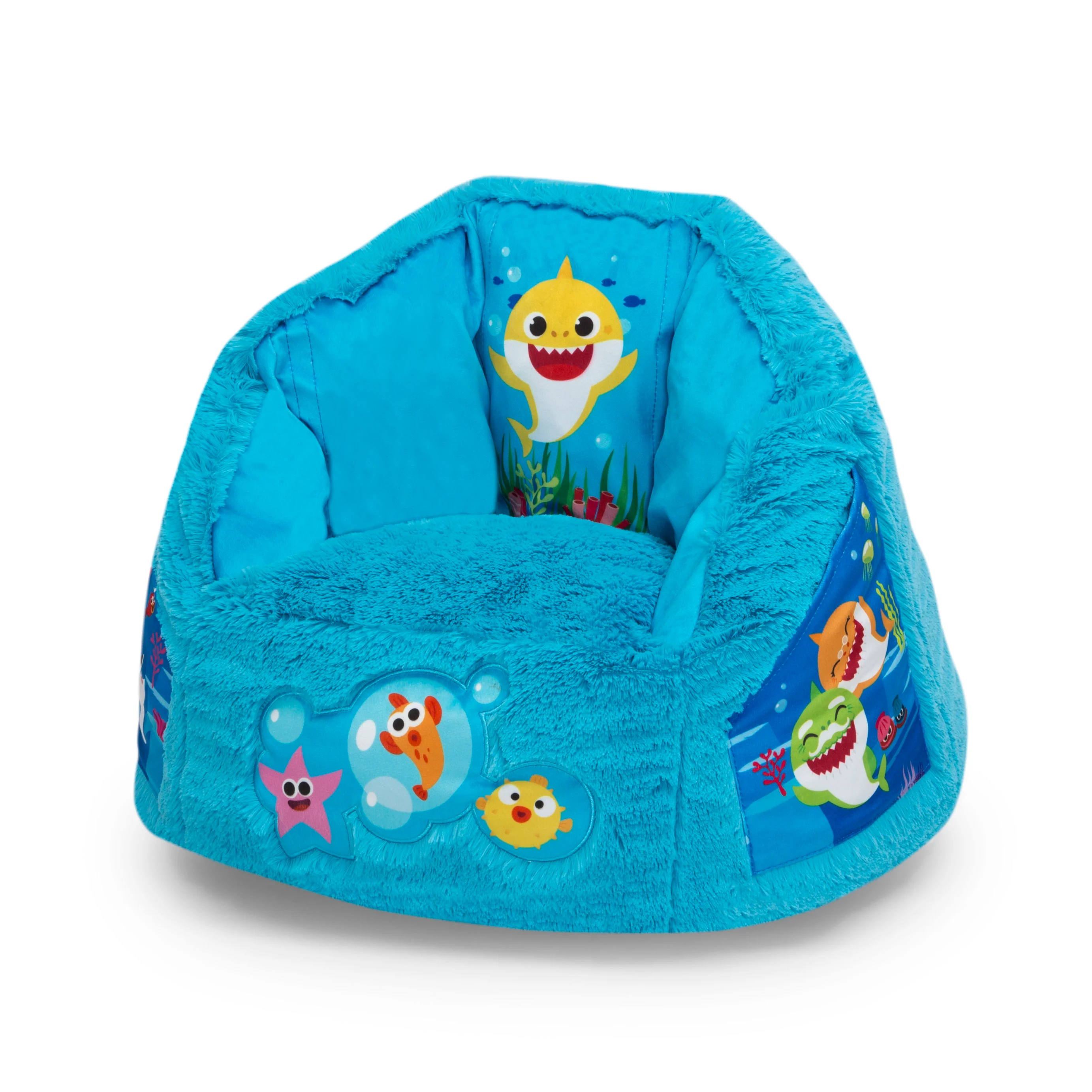 Baby Shark Cozee Fluffy Chair, Toddler Size (for Kids Up to 6 Years Old) - Image 4