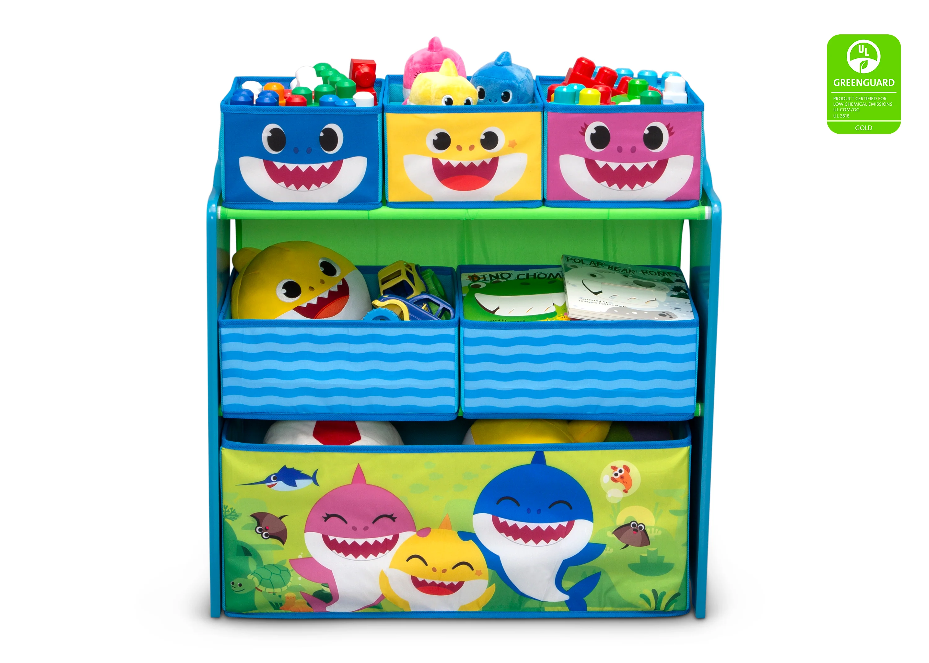 Baby Shark Design & Store 6 Bin Toy Storage Organizer - Image 3
