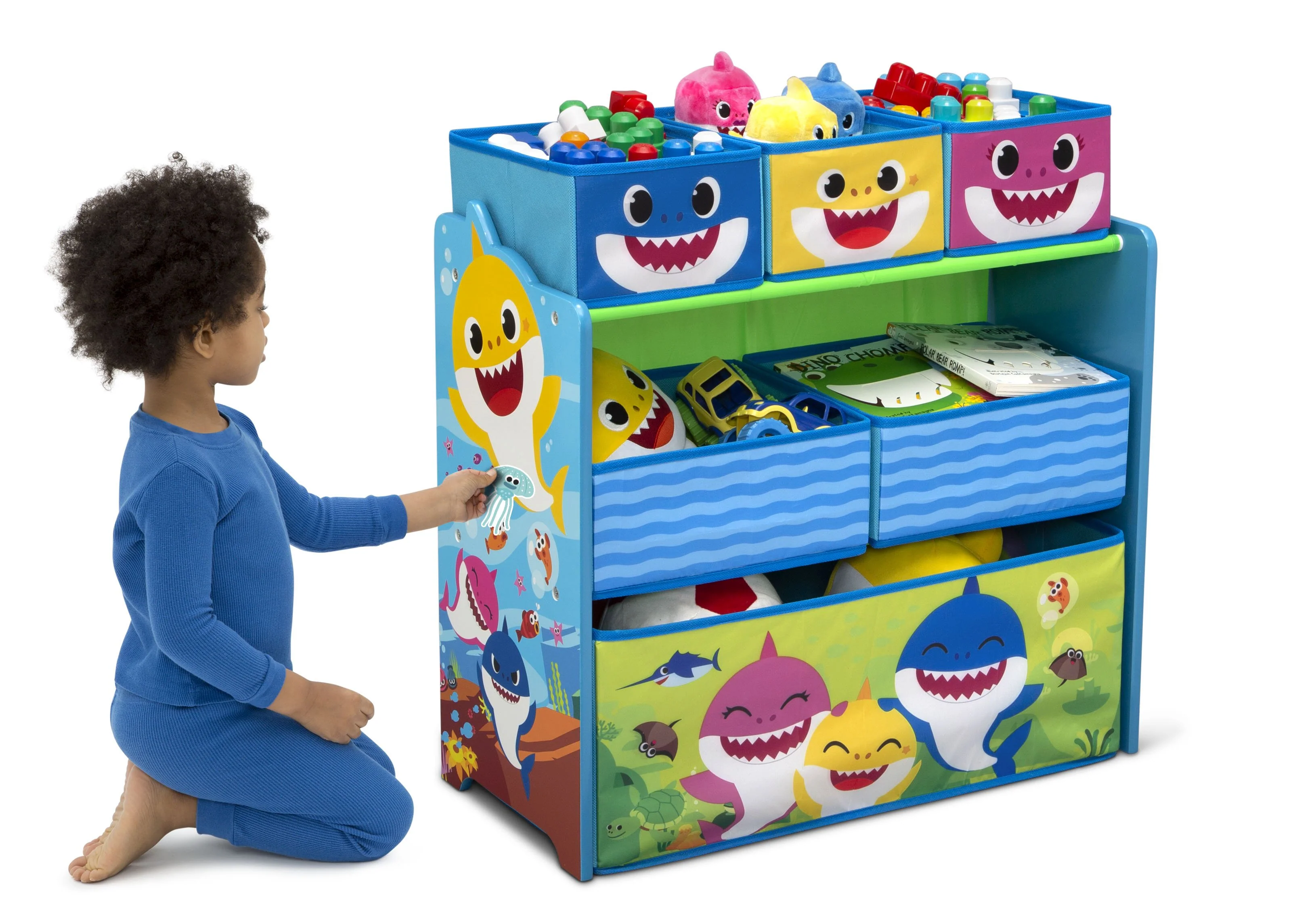 Baby Shark Design & Store 6 Bin Toy Storage Organizer - Image 7