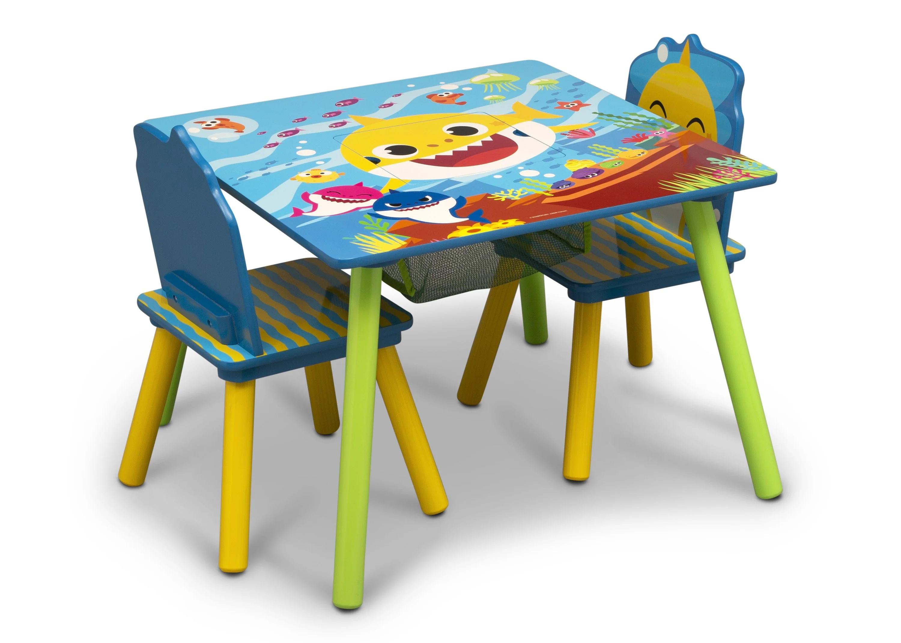 Baby Shark Kids Table and Chair Set With Storage - Image 3