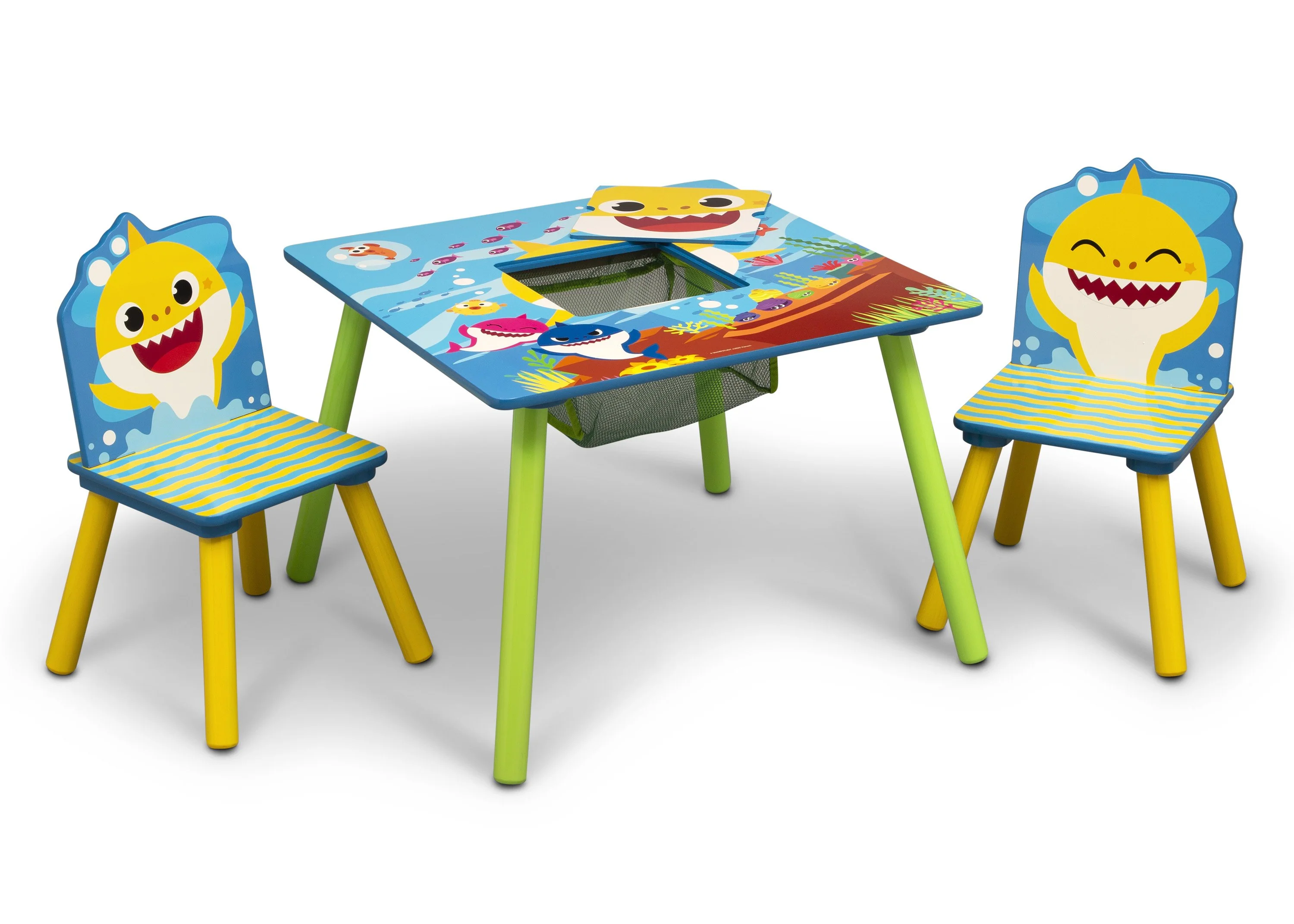 Baby Shark Kids Table and Chair Set With Storage - Image 5