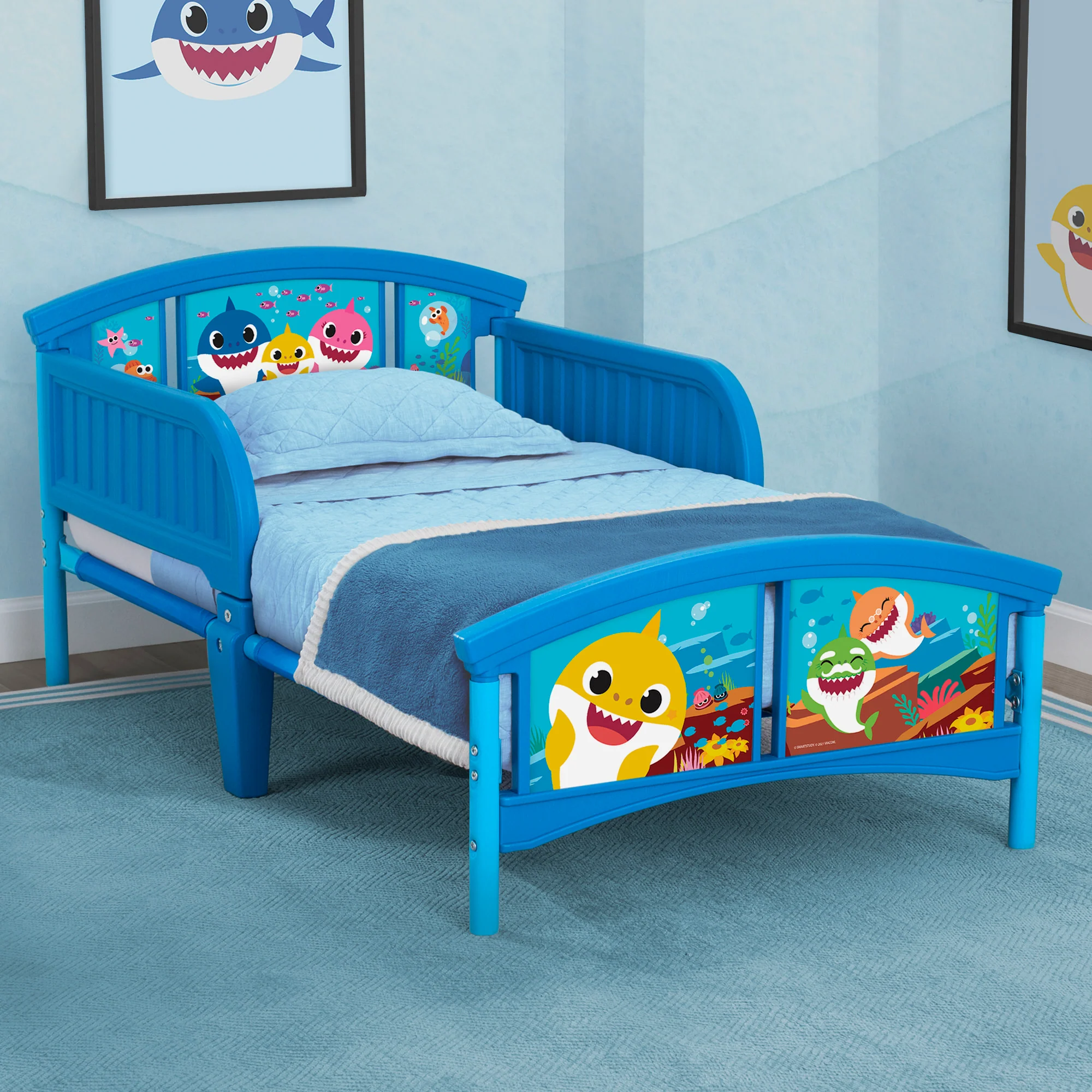 Baby Shark Plastic Toddler Bed - Image 4