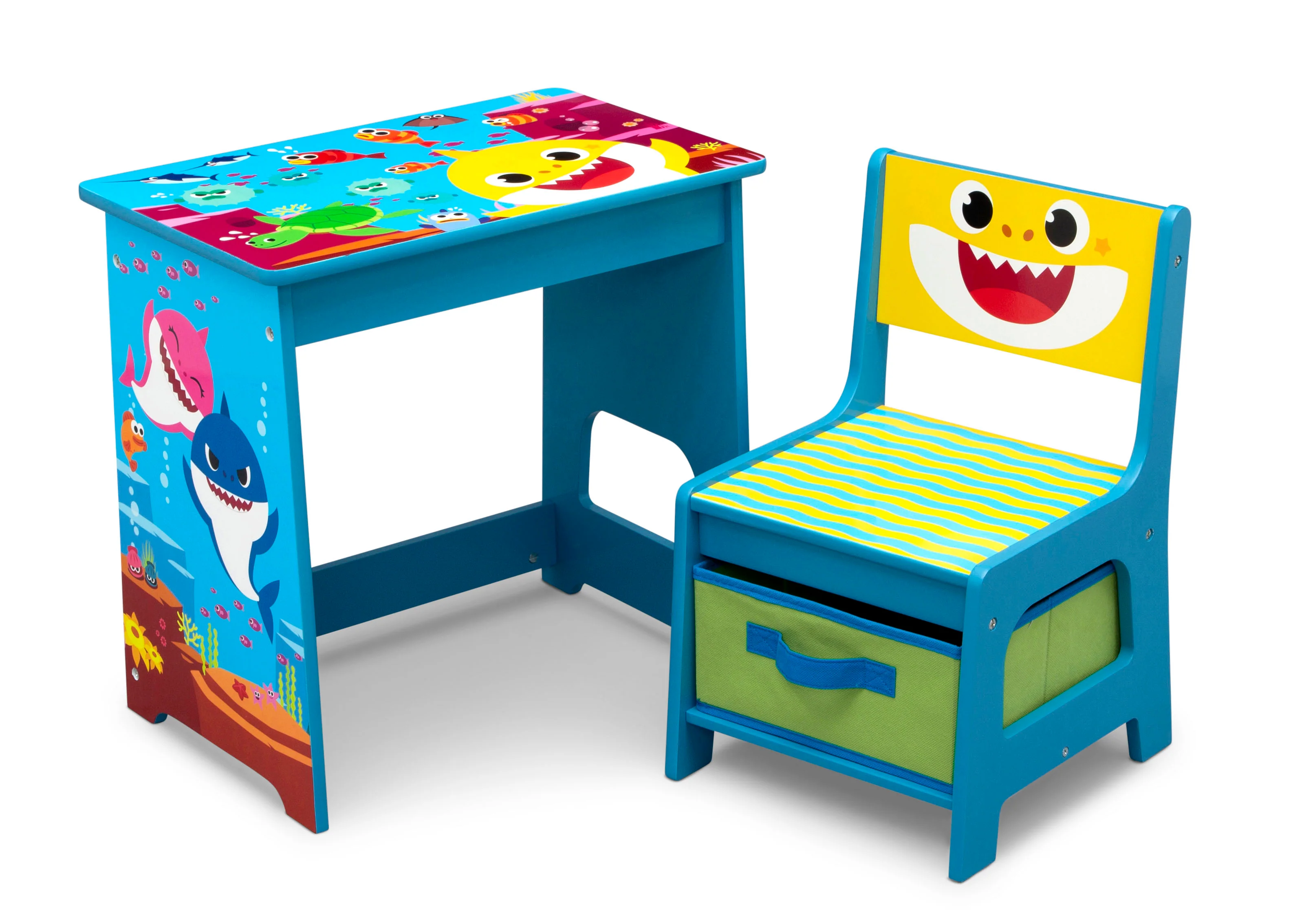 Baby Shark Wood Art Desk and Chair Set - Image 3